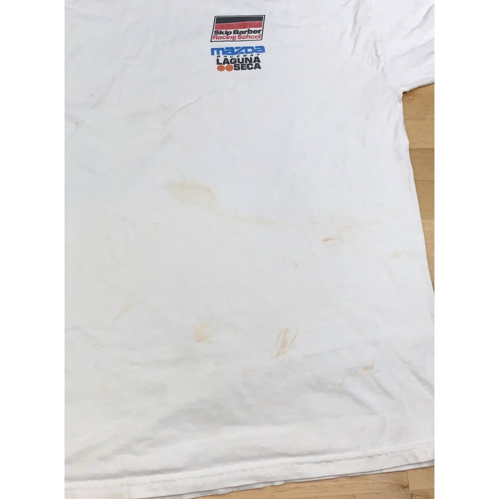 Hanes VINTAGE Hanes Mazada Racing Shirt XL White Crew Neck Short Sleeve Men T-Shirt Y2K Racing Cars Summer 11830 Size US XL / EU 56 / 4 - 5 Thumbnail