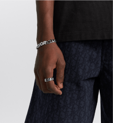 Dior o1w1db10625 Size : OS / Dior Ring in Silver/Black Size ONE SIZE - 5 Thumbnail