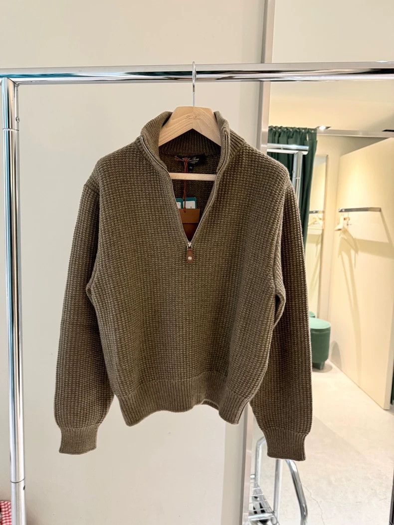 Loro Piana LORO PIANA Women's Tundra-Blended Half-Zip Collar Waffle K Size XS / US 0-2 / IT 36-38 - 3 Thumbnail