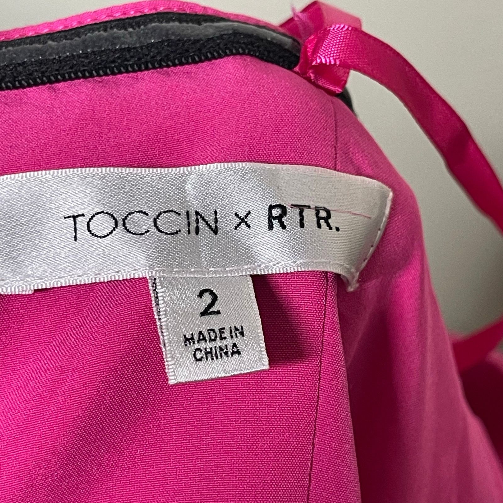 Other TOCCIN X RTR Pink Oversized Bow Sleeve Mini Dress sz 2 Size XS / US 0-2 / IT 36-38 - 2 Thumbnail