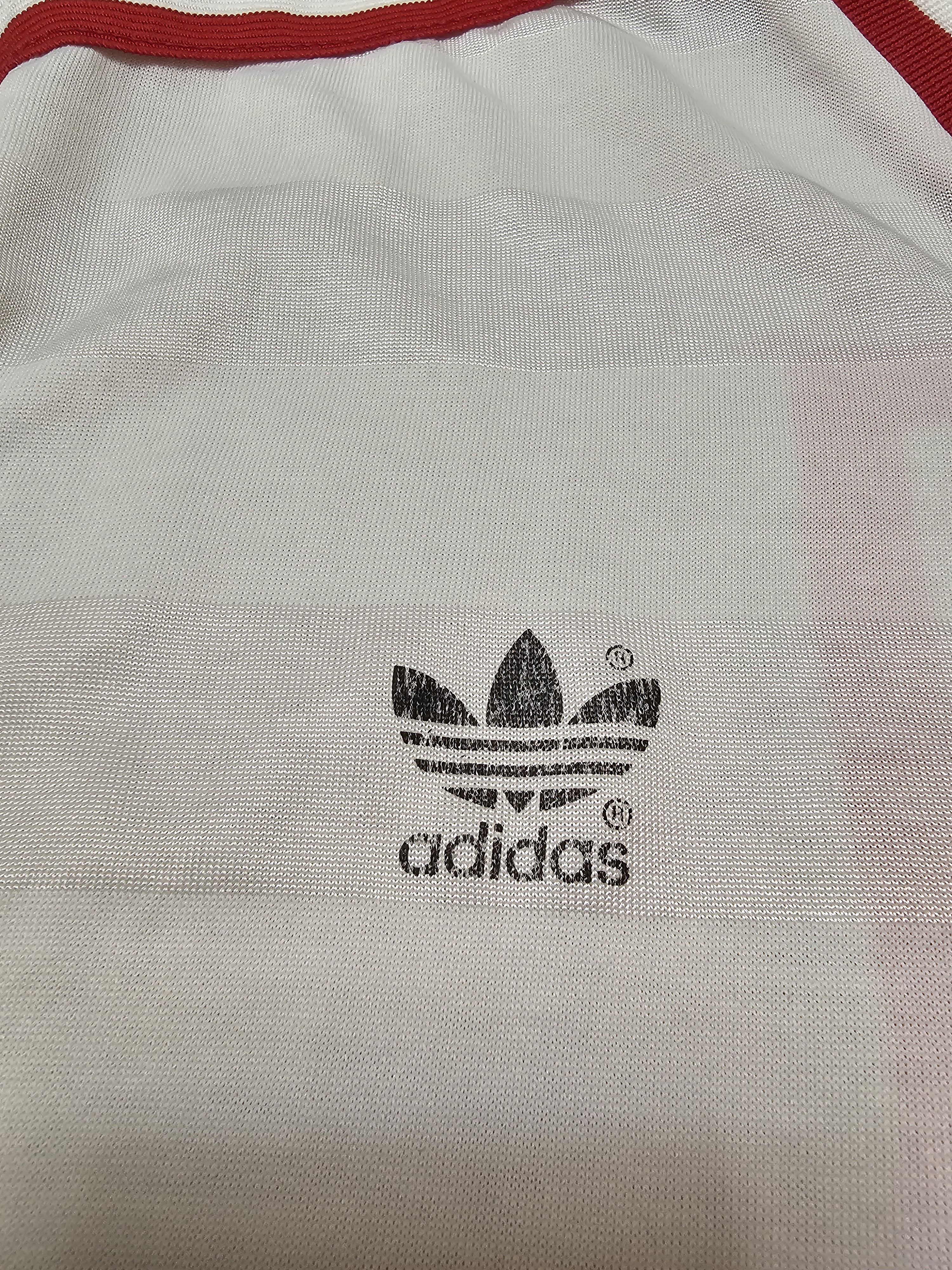 Vintage ADIDAS VINTAGE WEST GERMANY FOOTBALL SHIRT LONG SLEEVES 80s Size US L / EU 52-54 / 3 - 4 Thumbnail