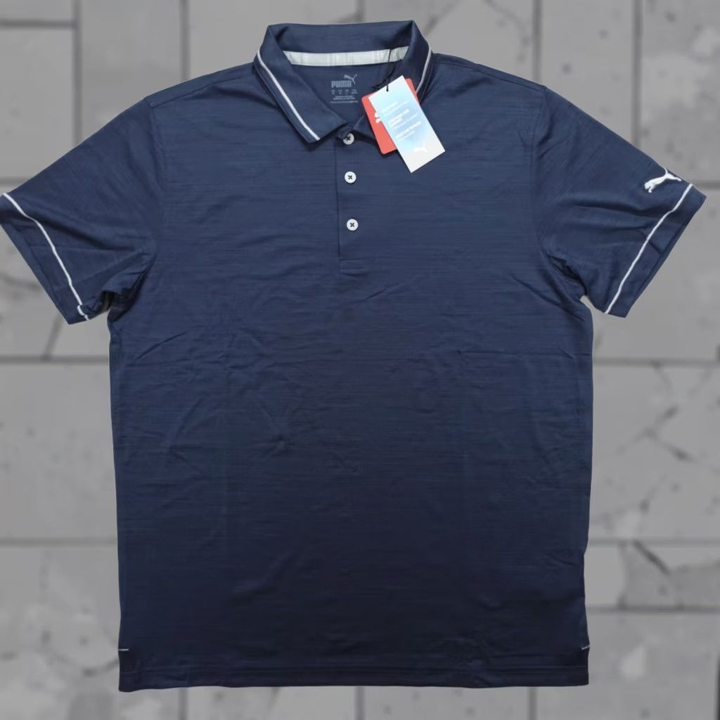 Puma PUMA Golf Polo Shirt MONARCH CLOUDSPUN SS Men’s Size M Marine Blazer Blue Polo Shirt Logo Breathable Moisture Wicking Summer Golf Mens Size US M / EU 48-50 / 2 - 1 Thumbnail