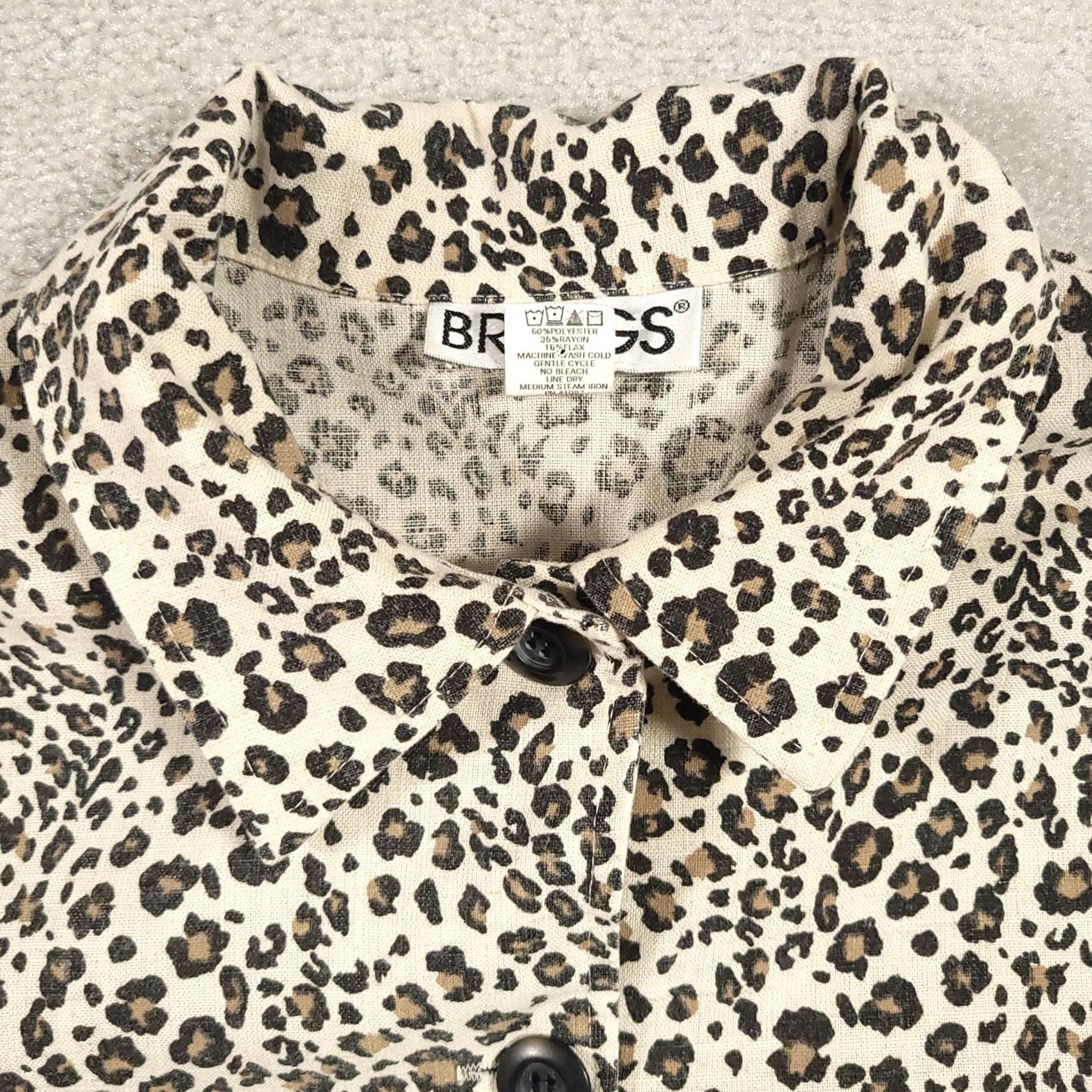 Vintage Briggs New York Shirt Jacket Shacket Women's Medium Leopard Print Button Up USA Shacket Coat Jacket Shirt Leopard USA Womens Medium Vintage Size M / US 6-8 / IT 42-44 - 4 Thumbnail