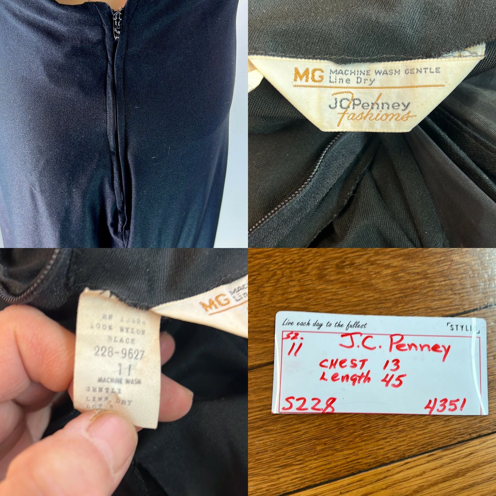 Vintage VINTAGE JC Penney Fashions Women Maxi Dress Halter Neck Sleeveless Black 11 Dress Size L / US 10 / IT 46 - 8 Thumbnail