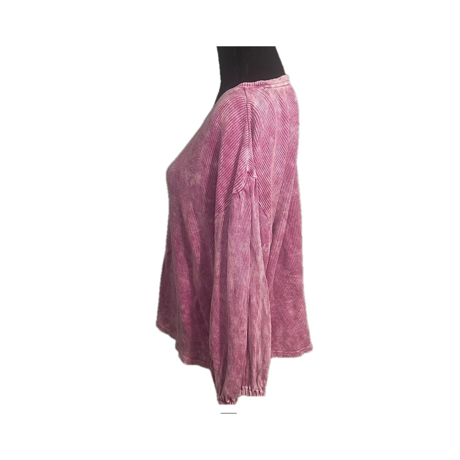 Anthropologie Pilcro Anthropologie Tie Dye Thermal Top-3/4 Sleeves Pink Size M / US 6-8 / IT 42-44 - 9 Thumbnail