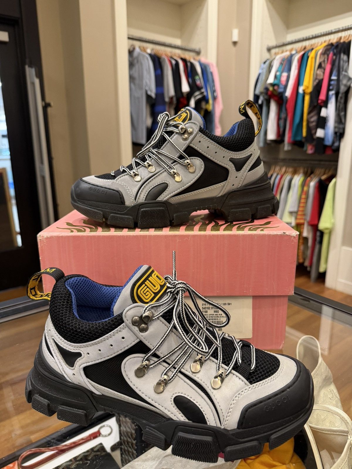 Gucci Gucci Flashtreck Sneaker - Grey Reflective Size US 6 / EU 39 - 4 Thumbnail