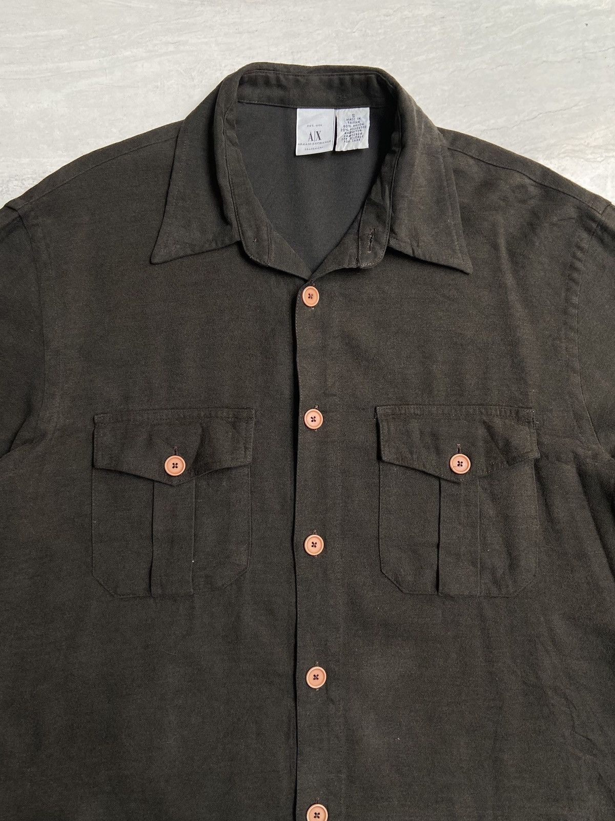 Armani Exchange ARMANI EXCHANGE Brown Shirt Size US S / EU 44-46 / 1 - 4 Thumbnail