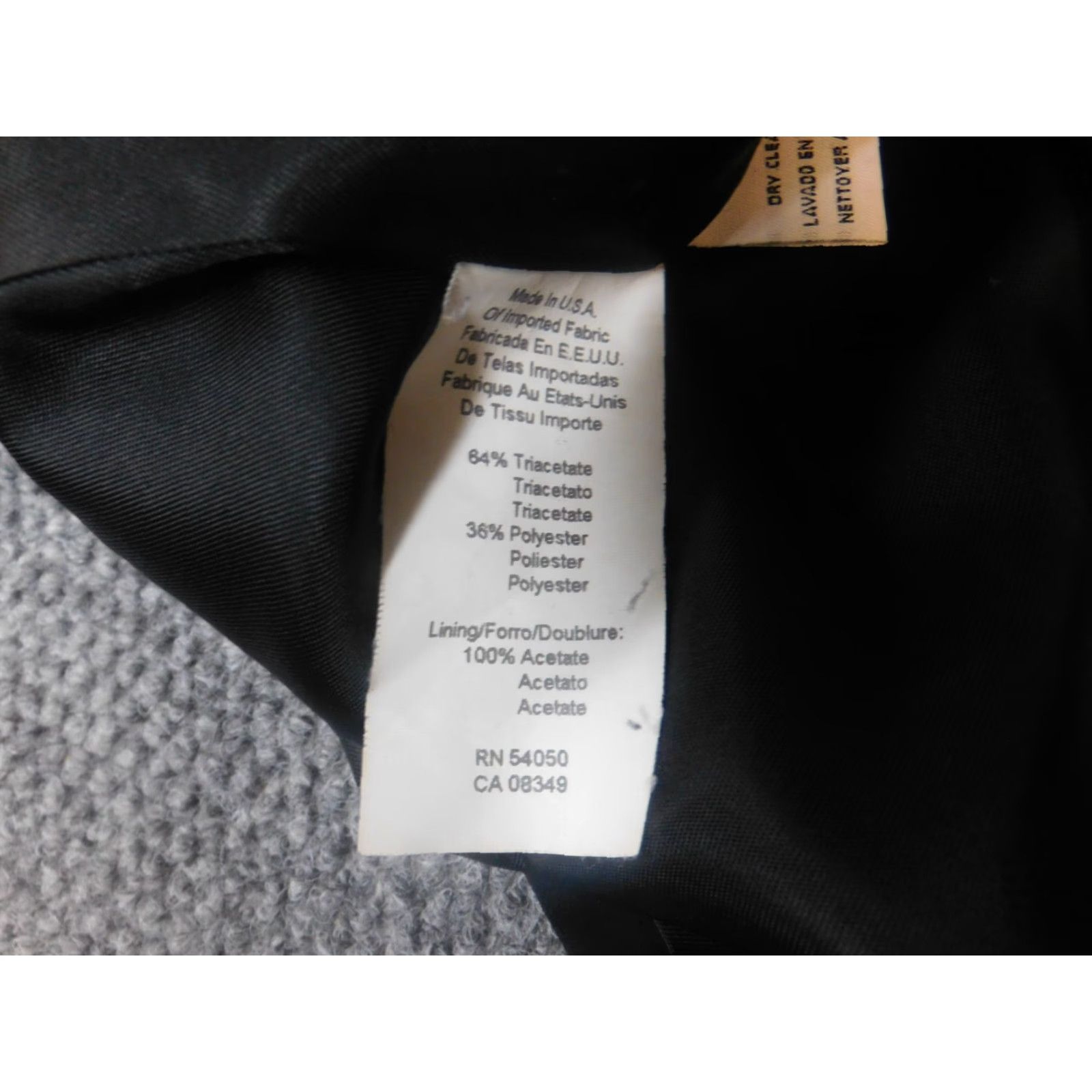 Jones New York Jones New York Womens Jacket Blazer Knit Cotton Long Sleeve Zip Black 14 Casual Winter Buttons Collared Regular Mid-Length Vintage No Size XL / US 12-14 / IT 48-50 - 7 Thumbnail