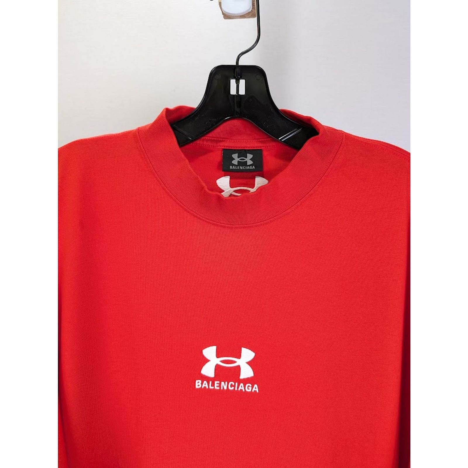 Balenciaga × Under Armour o1rshd1 Q:2 / T-Shirt Vintage Jersey in Red/White Size US XL / EU 56 / 4 - 3 Thumbnail