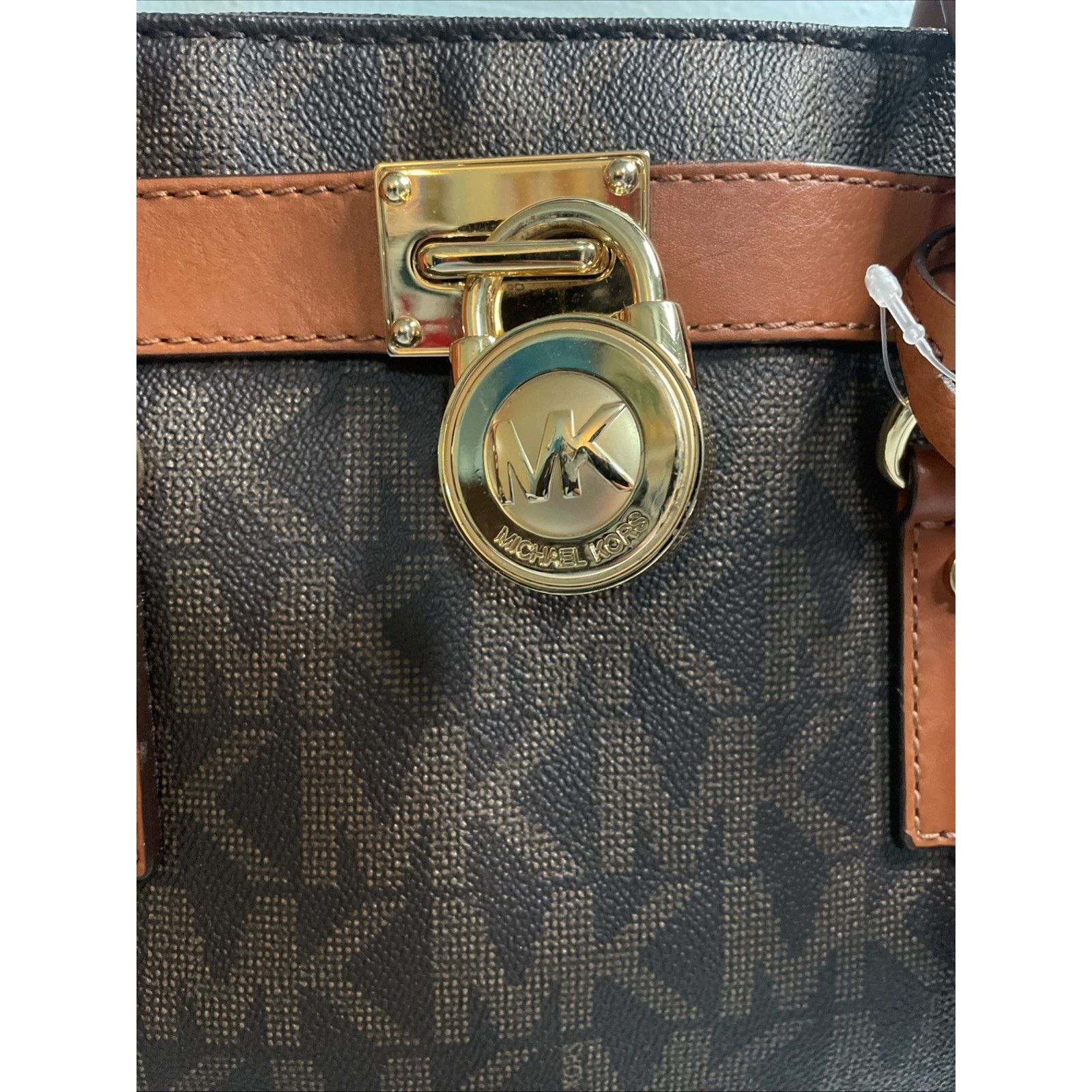 Michael Kors Michael Kors Hamilton Satchel Purse Signature MK Leather Size ONE SIZE - 2 Thumbnail