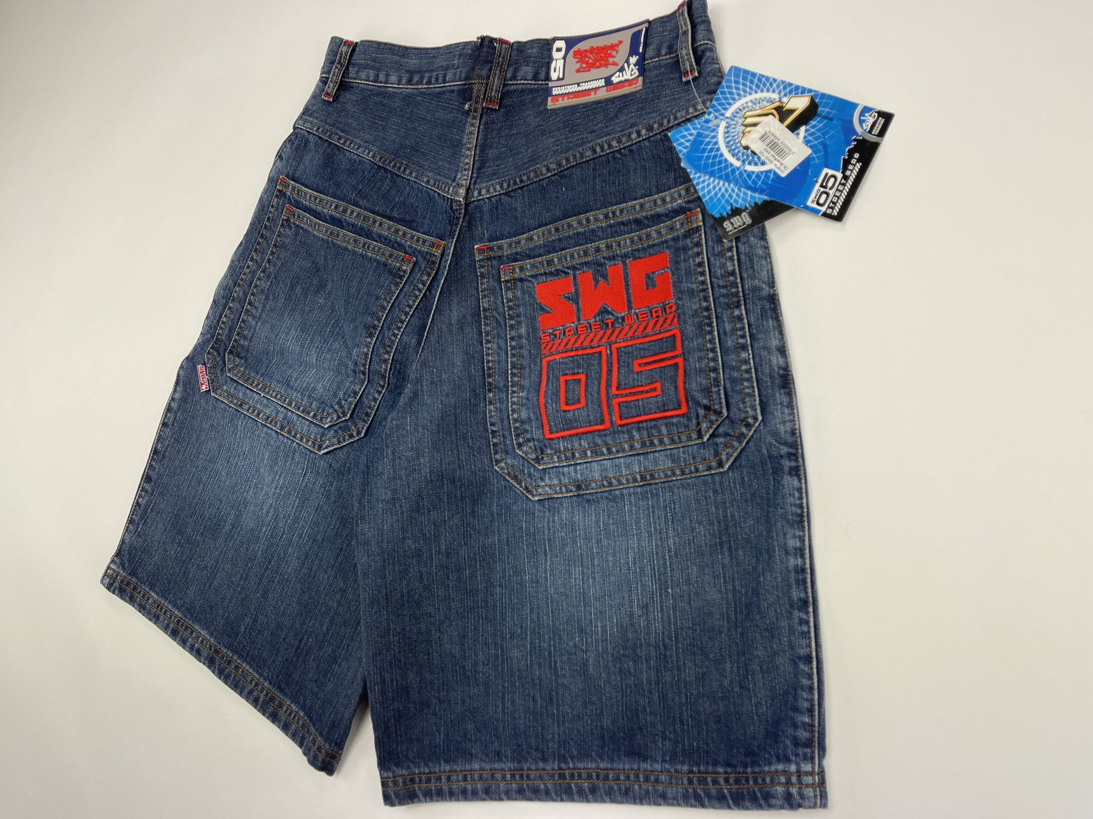 Vintage SWG Street War Gear jeans shorts vintage hip hop 90s size 30 Size US 30 / EU 46 - 4 Thumbnail