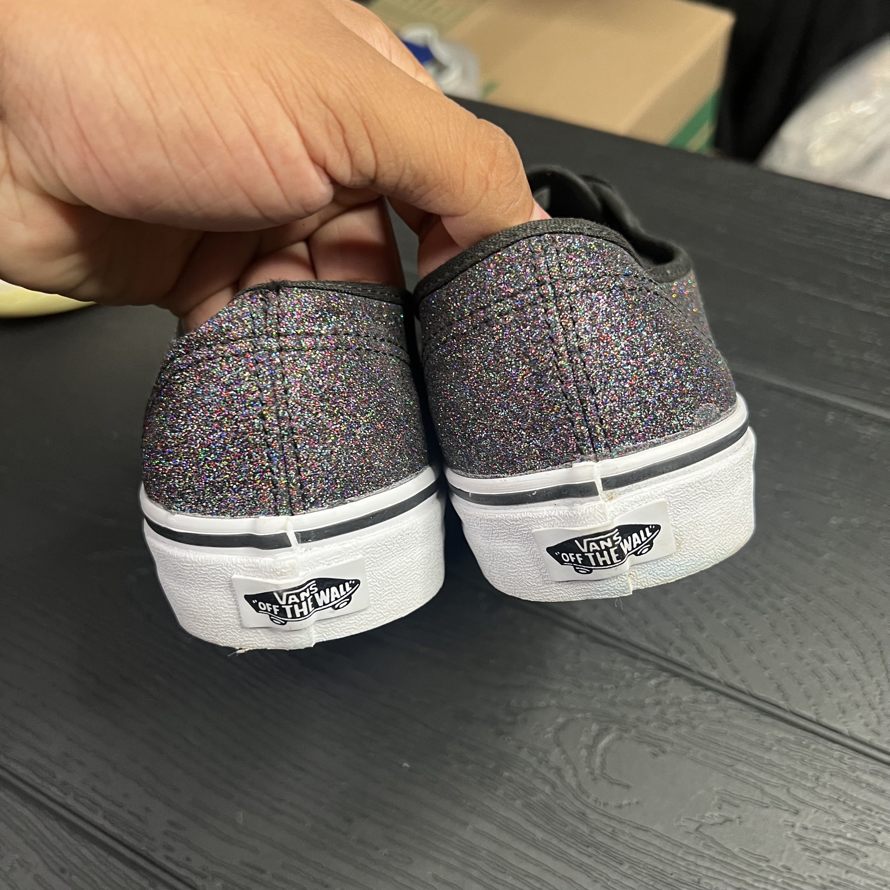Vans Vans Authentic Glitter Rainbow Black Size US 8.5 / EU 41-42 - 6 Thumbnail