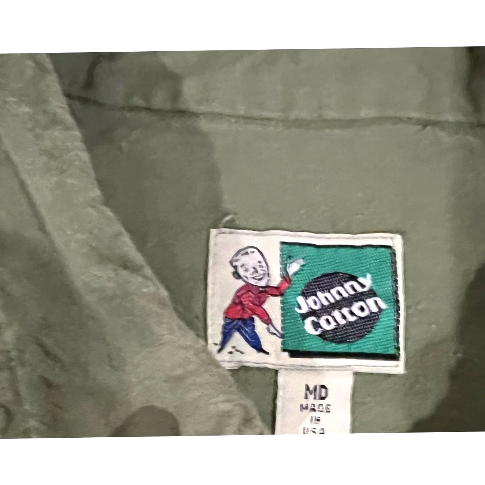 Vintage VINTAGE Johnny Cotton Mens Shirt Button-Up Short Sleeve Green M Size US M / EU 48-50 / 2 - 4 Thumbnail