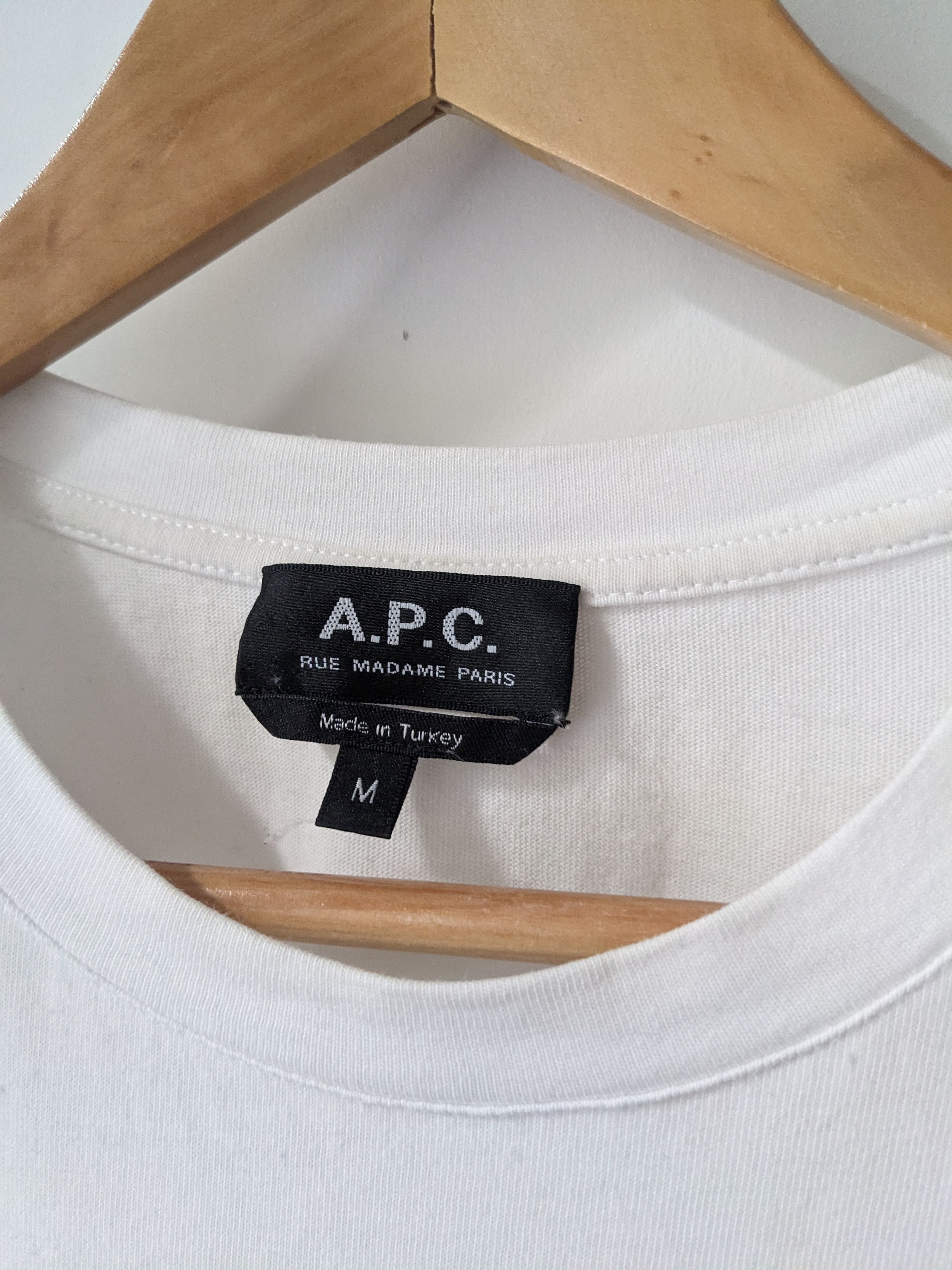 A.P.C. A.P.C T-shirt APC White M Size US M / EU 48-50 / 2 - 3 Thumbnail