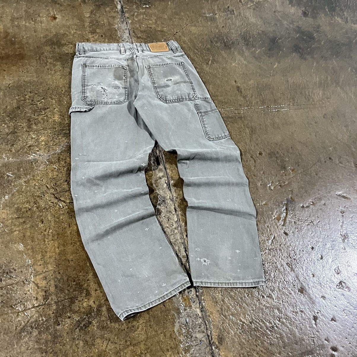 Carhartt × Vintage Crazy Carhartt Style Faded Carpenter Pants Workwear Skater Size US 34 / EU 50 - 3 Thumbnail