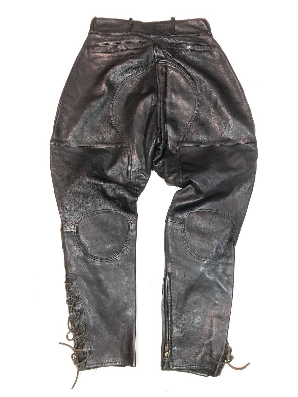 Vintage Vintage Rare Avangarde Racing Moto Biker Leather Pants Size US 30 / EU 46 - 2 Thumbnail