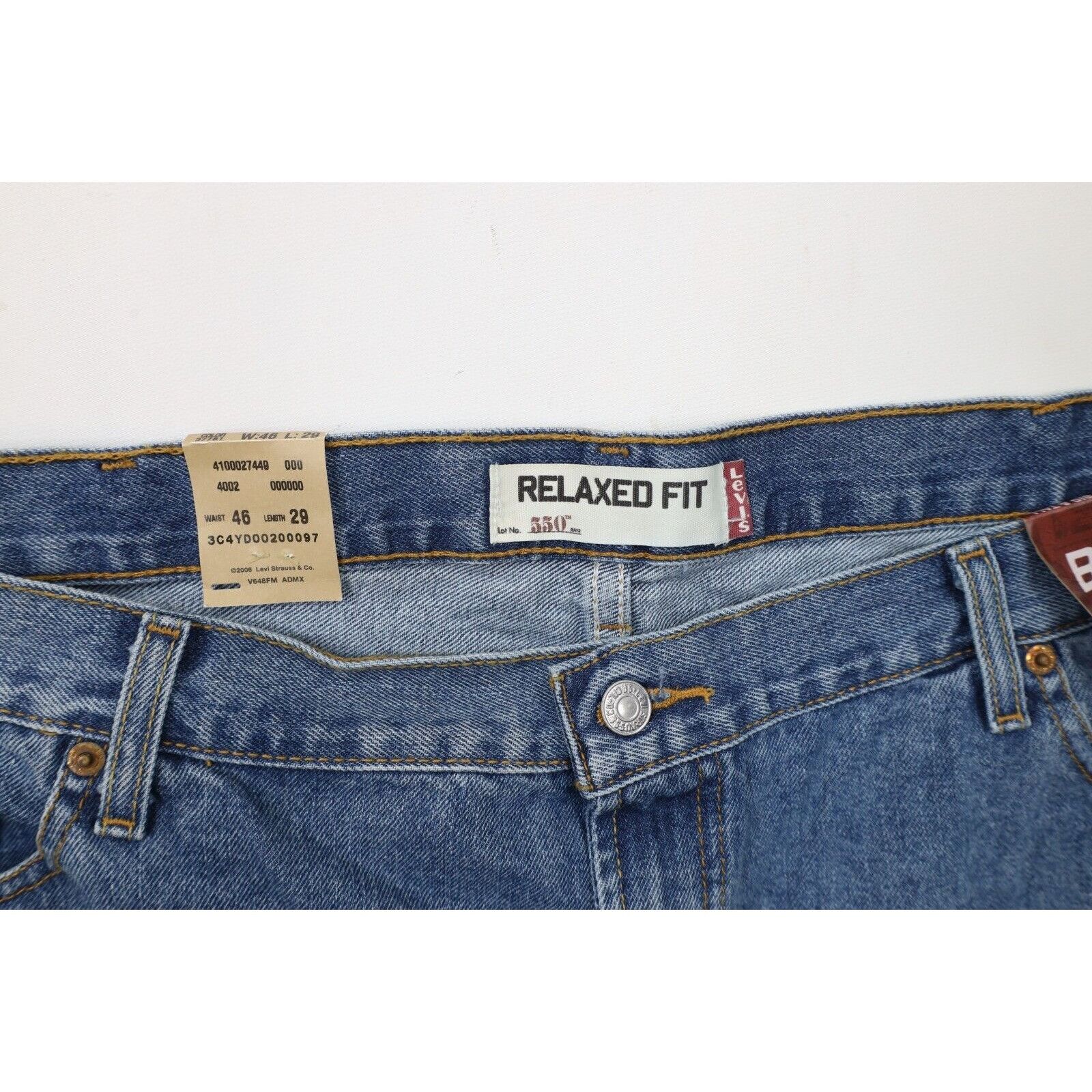 Levi's × Vintage Deadstock Vintage Y2K Levis 550 Relaxed Fit Denim Jeans Size US 44 / EU 60 - 6 Thumbnail