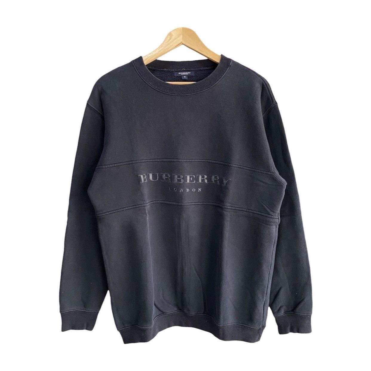 Burberry London Embroidered Panel Crewneck Sweatshirt