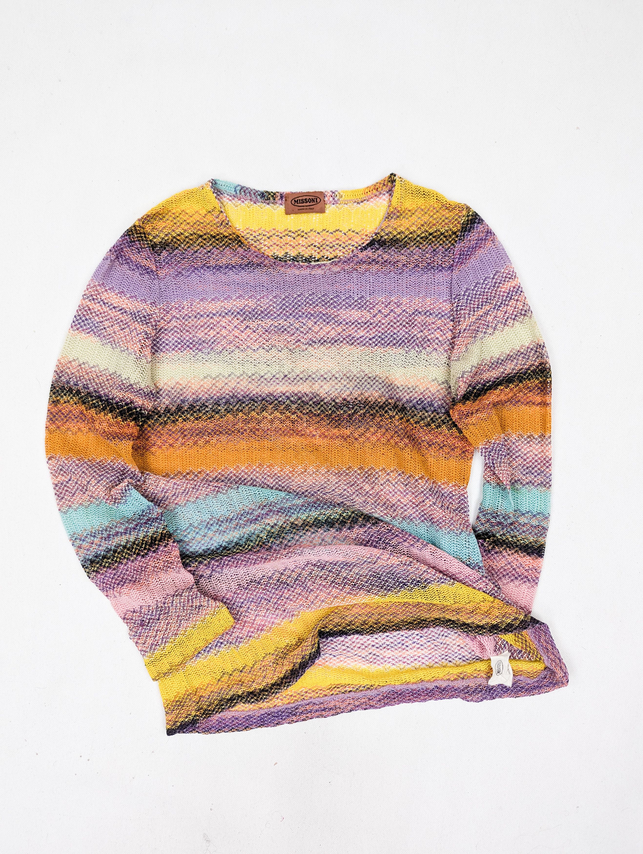 Missoni Missoni colorful sweater jumper Size L / US 10 / IT 46 - 1 Thumbnail