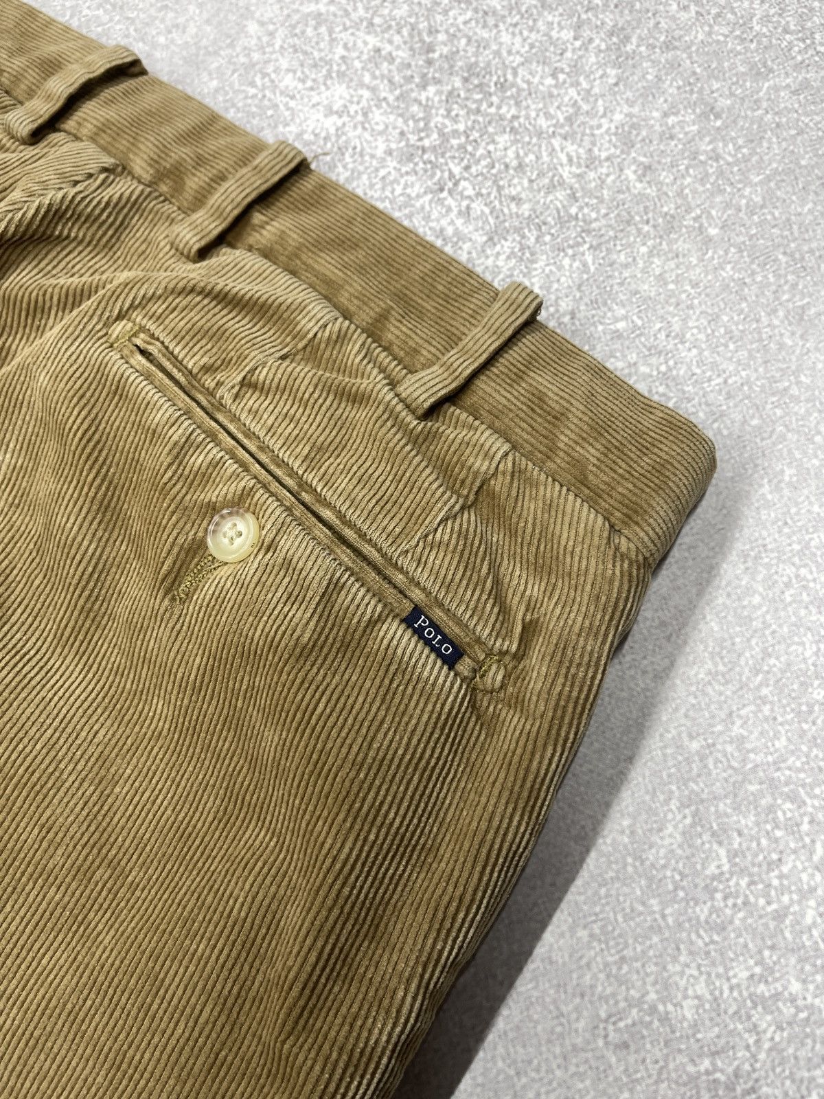 Polo Ralph Lauren Mens Polo Ralph Lauren Corduroy Pants Brown Y2K Rugby Size US 30 / EU 46 - 4 Thumbnail