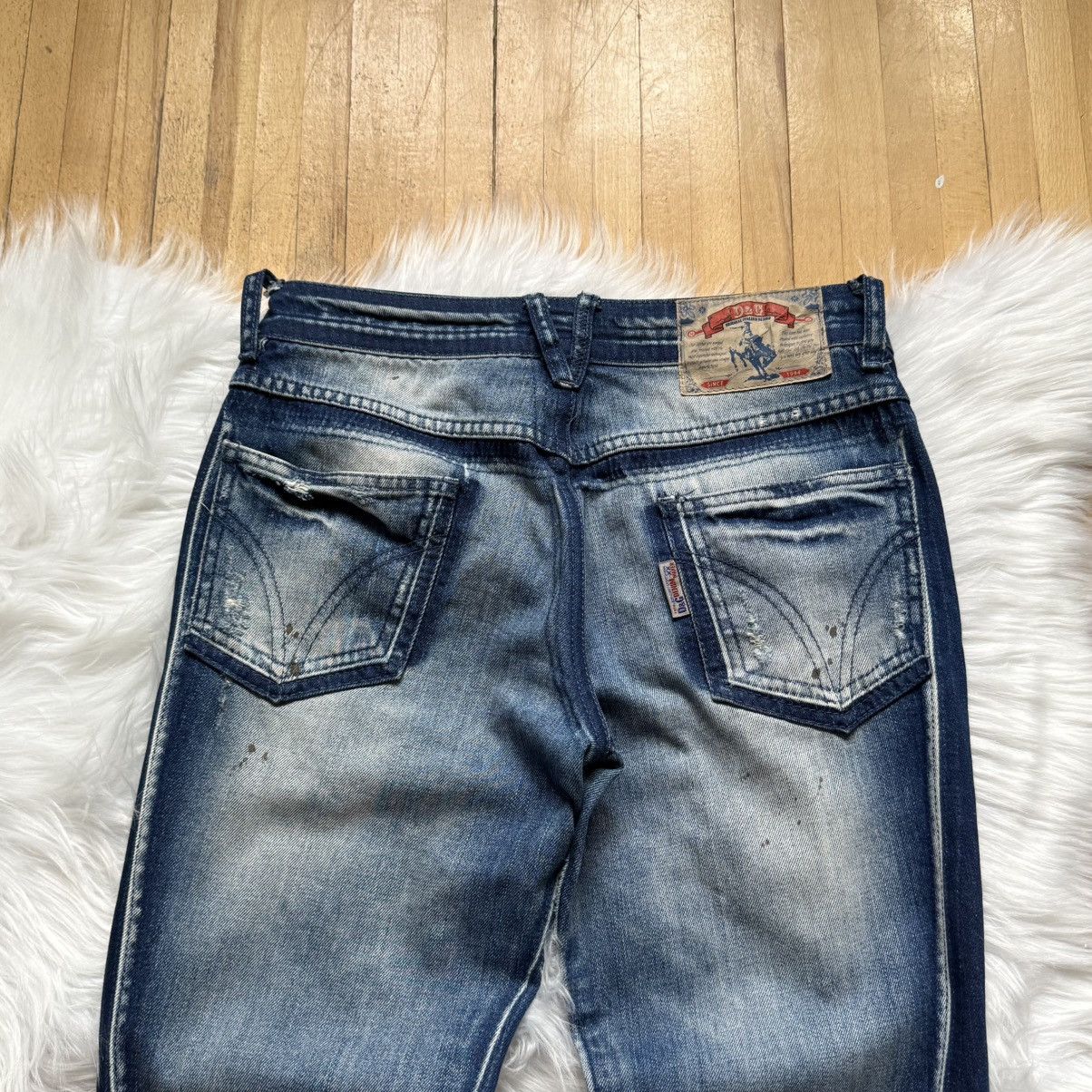 Dolce & Gabbana 📌 Vintage Dolce&Gabbana Archive 00s Y2K Distressed Jeans Size 26" / US 2 / IT 38 - 16 Thumbnail