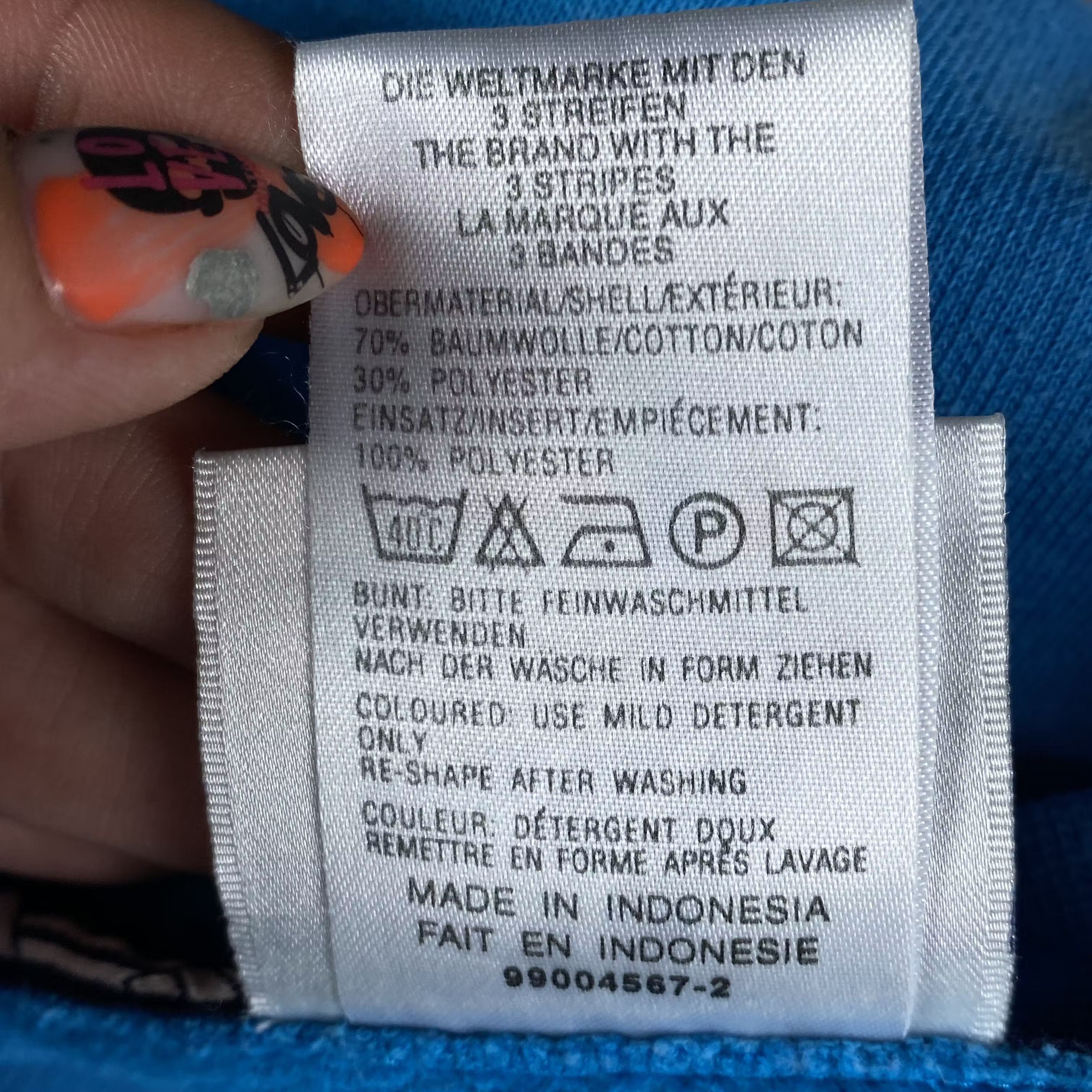 Adidas × Vintage Mens Sweatshirt Adidas Vintage Size S Blue Size US S / EU 44-46 / 1 - 7 Thumbnail