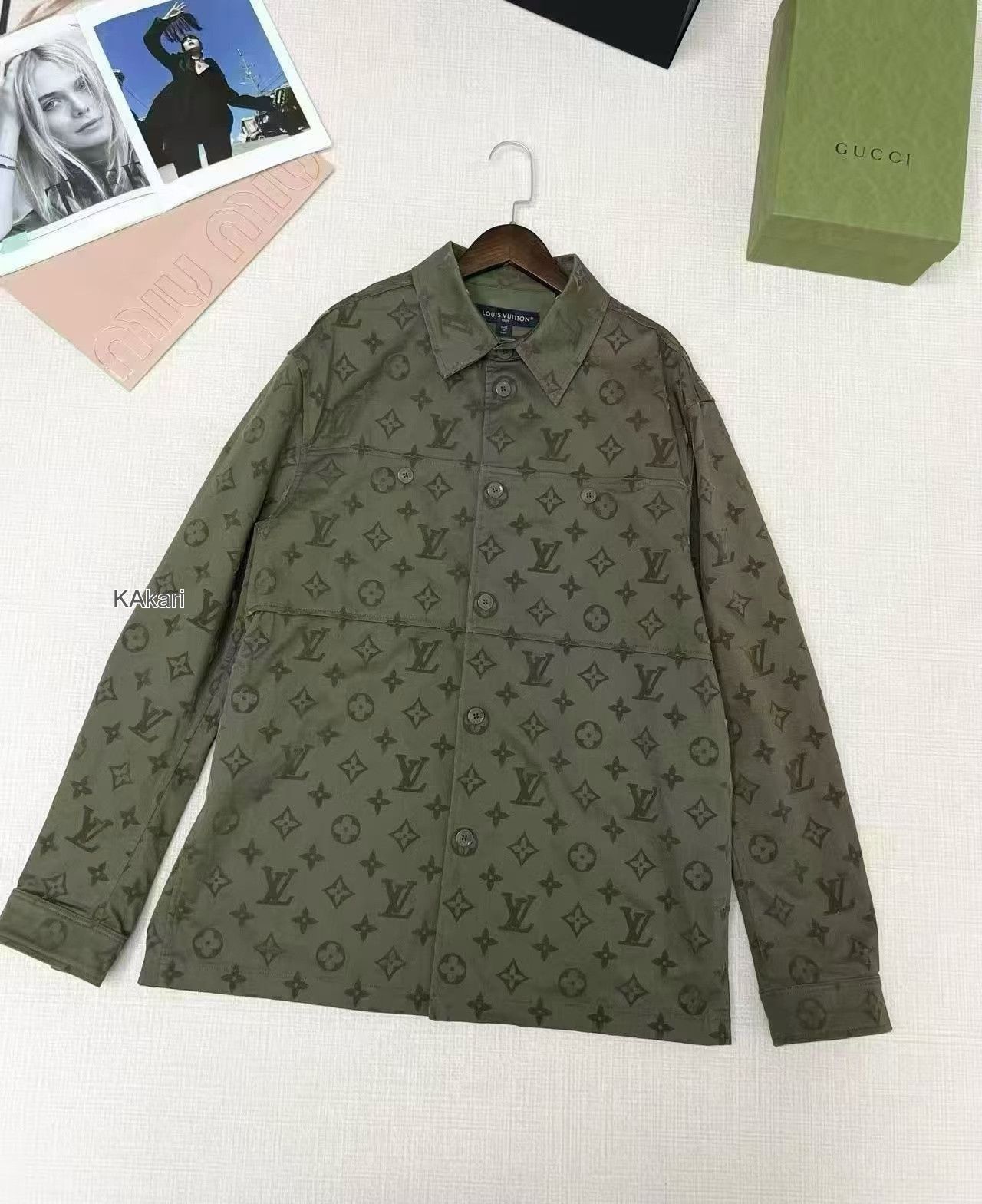 Louis Vuitton LV Monogram All-over Print Long-sleeve Shirt Size US L / EU 52-54 / 3 - 1 Thumbnail
