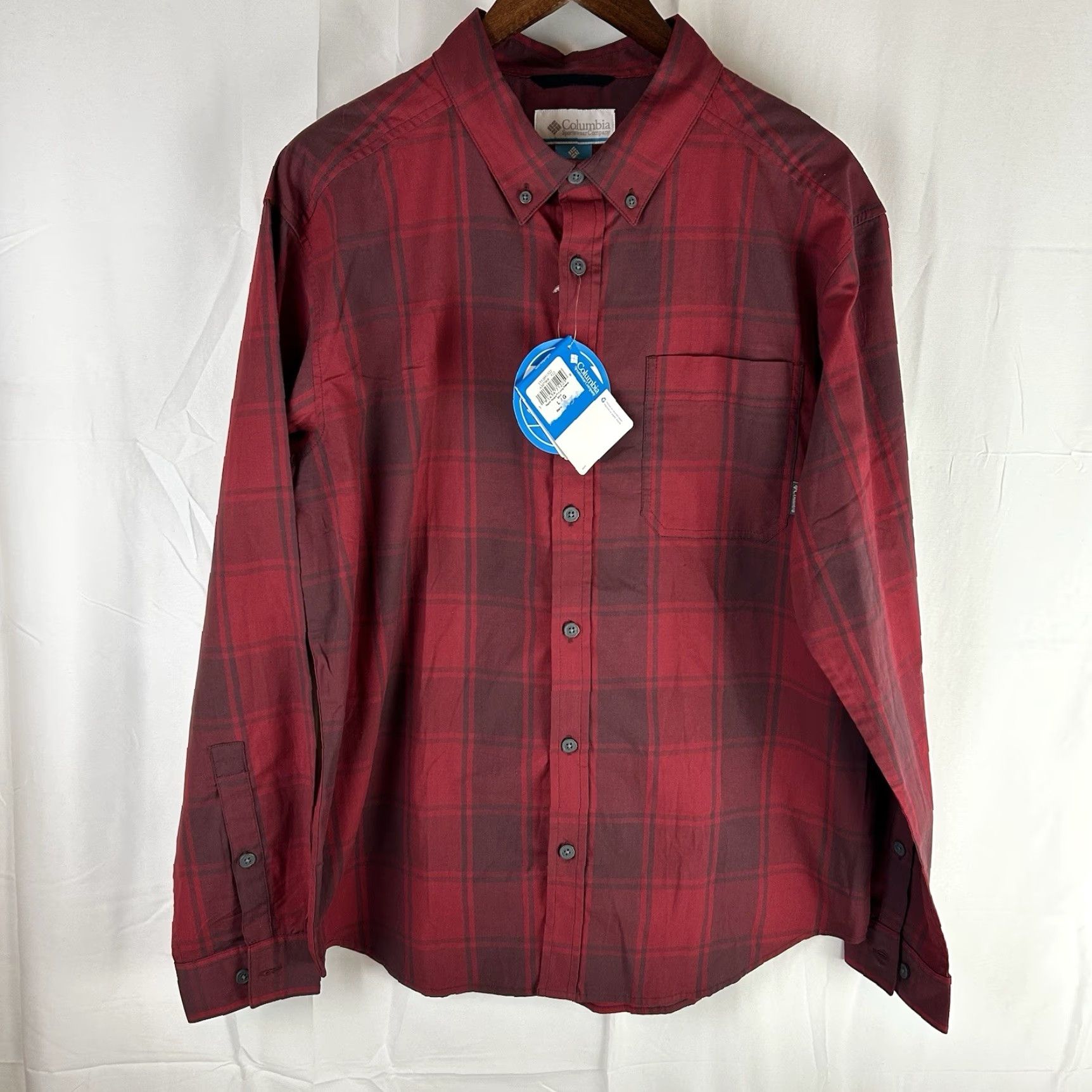 Vintage Columbia Shirt Mens Large Rapid Rivers II Button Down Red Plaid Long Sleeve NWT Size US L / EU 52-54 / 3 - 2 Thumbnail