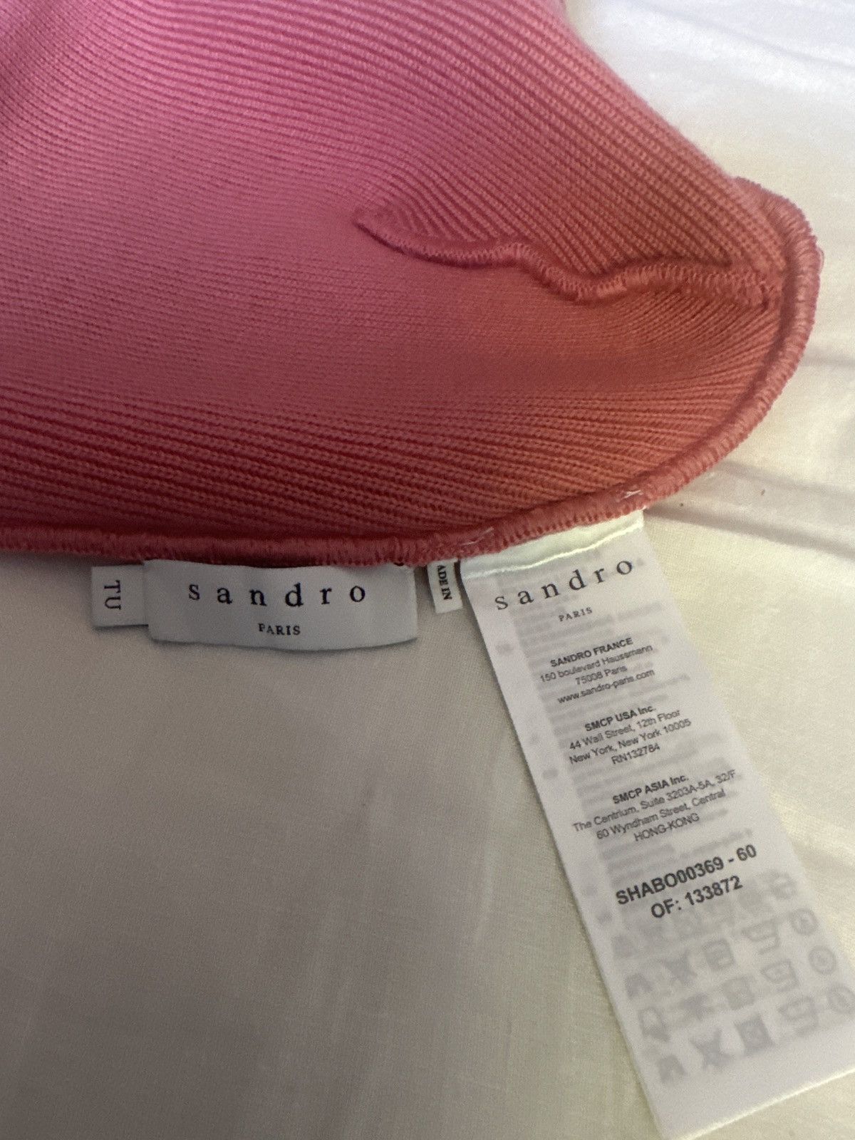Sandro Pink Sandro Paris beanie Size ONE SIZE - 2 Thumbnail