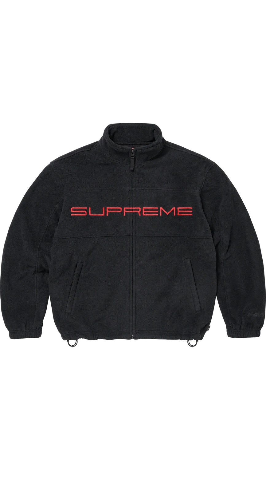 image of Supreme Polartec Zip Jacket in Black, Men's (Size Small)