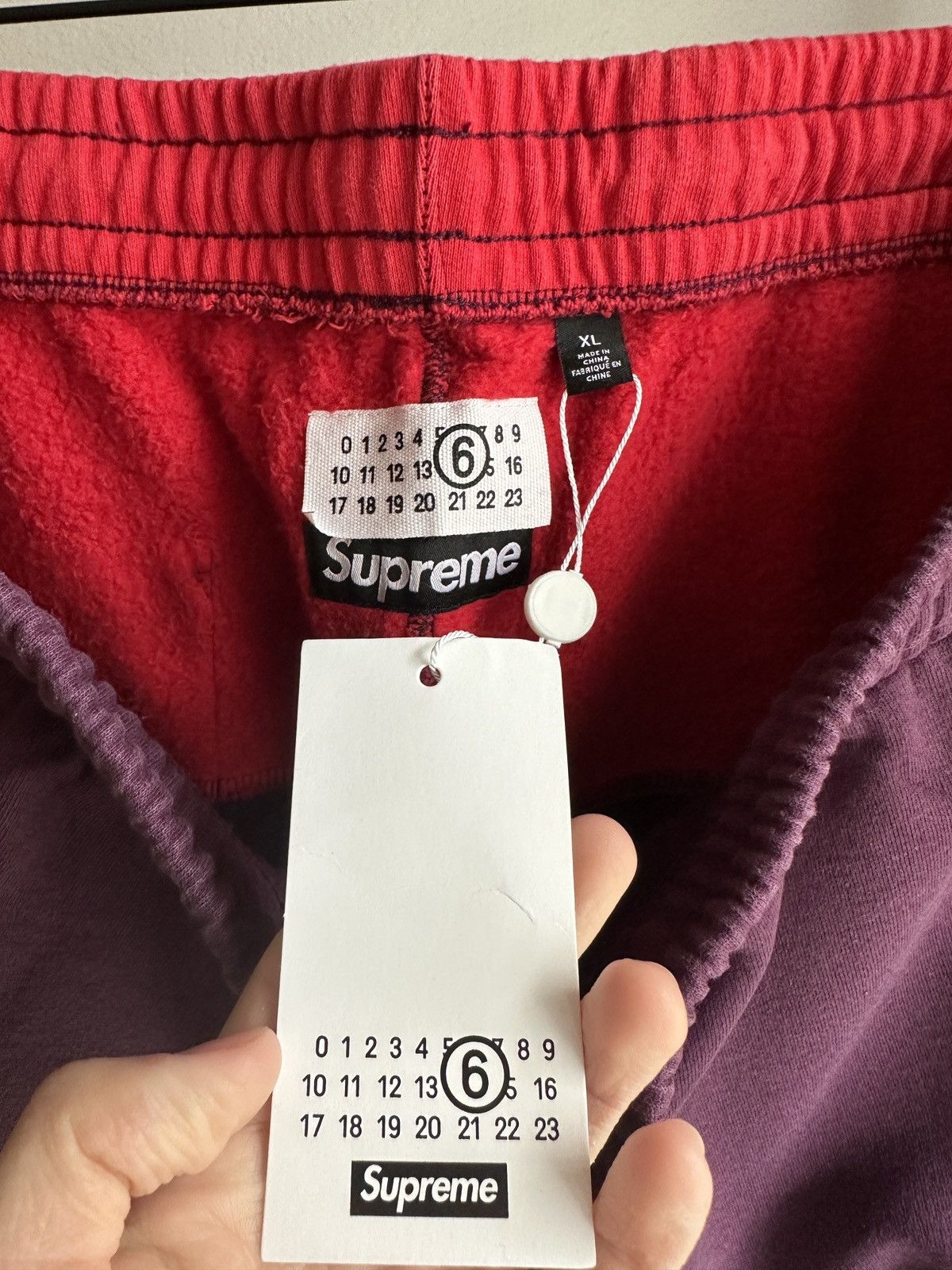 Maison Margiela × Supreme Supreme x MM6 Maison Margiela Eagle Sweatpants Purple Red Size US 36 / EU 52 - 6 Thumbnail