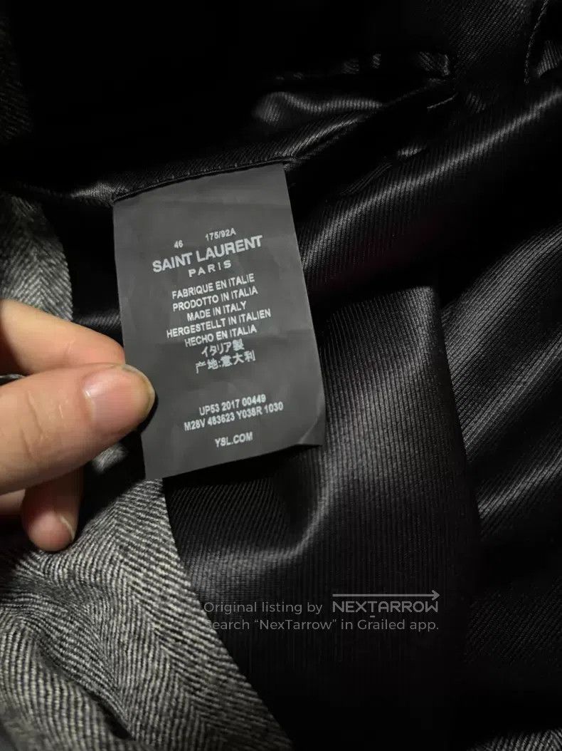 Saint Laurent Paris Saint Laurent Paris Herringbone notch lapel coat Size US S / EU 44-46 / 1 - 6 Thumbnail