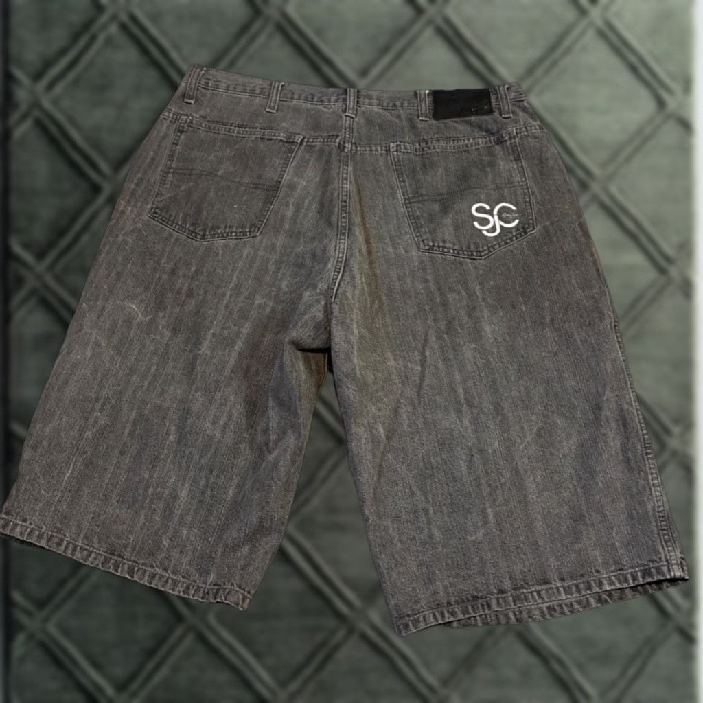 Sean John VINTAGE Sean John Gray Baggy Denim Bermuda Shorts 38 Men Mens Jeans Shorts 90s Style Size US 38 / EU 54 - 1 Thumbnail