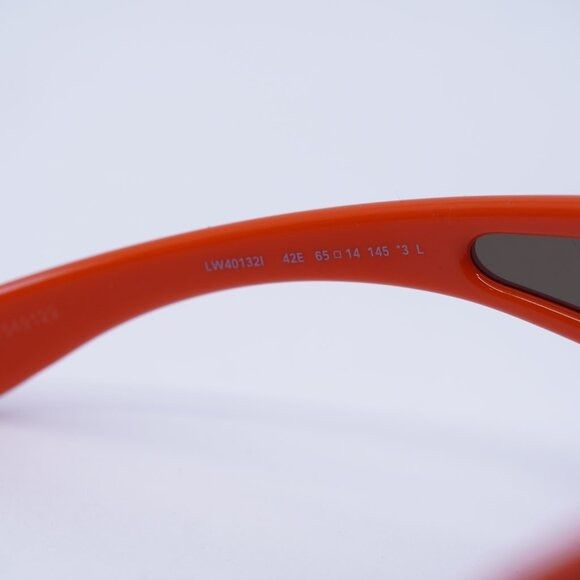 Loewe Loewe LW40132I 42E Sunglasses Shiny Orange Aviator Frame Size ONE SIZE - 7 Thumbnail