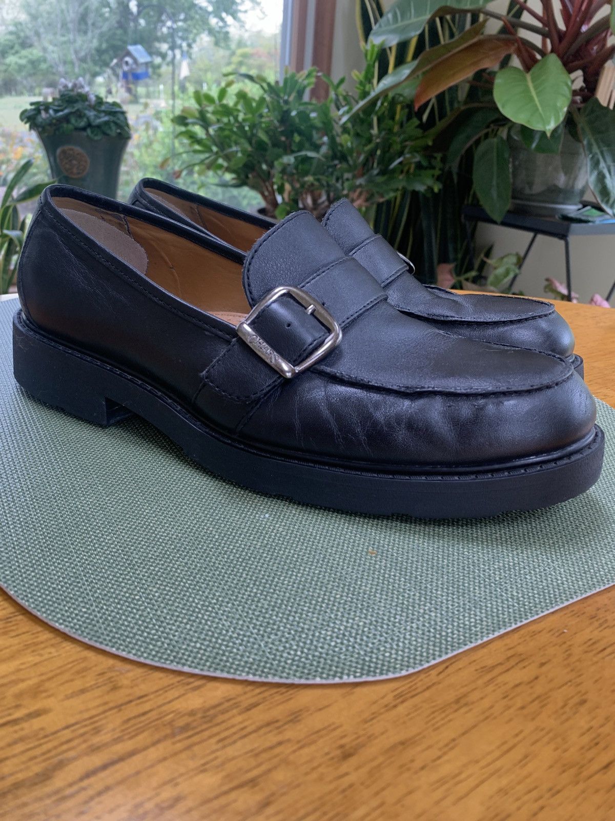 Vintage Vintage Black Leather Buckle Loafers - Chaps Size US 8.5 / EU 41-42 - 1 Thumbnail