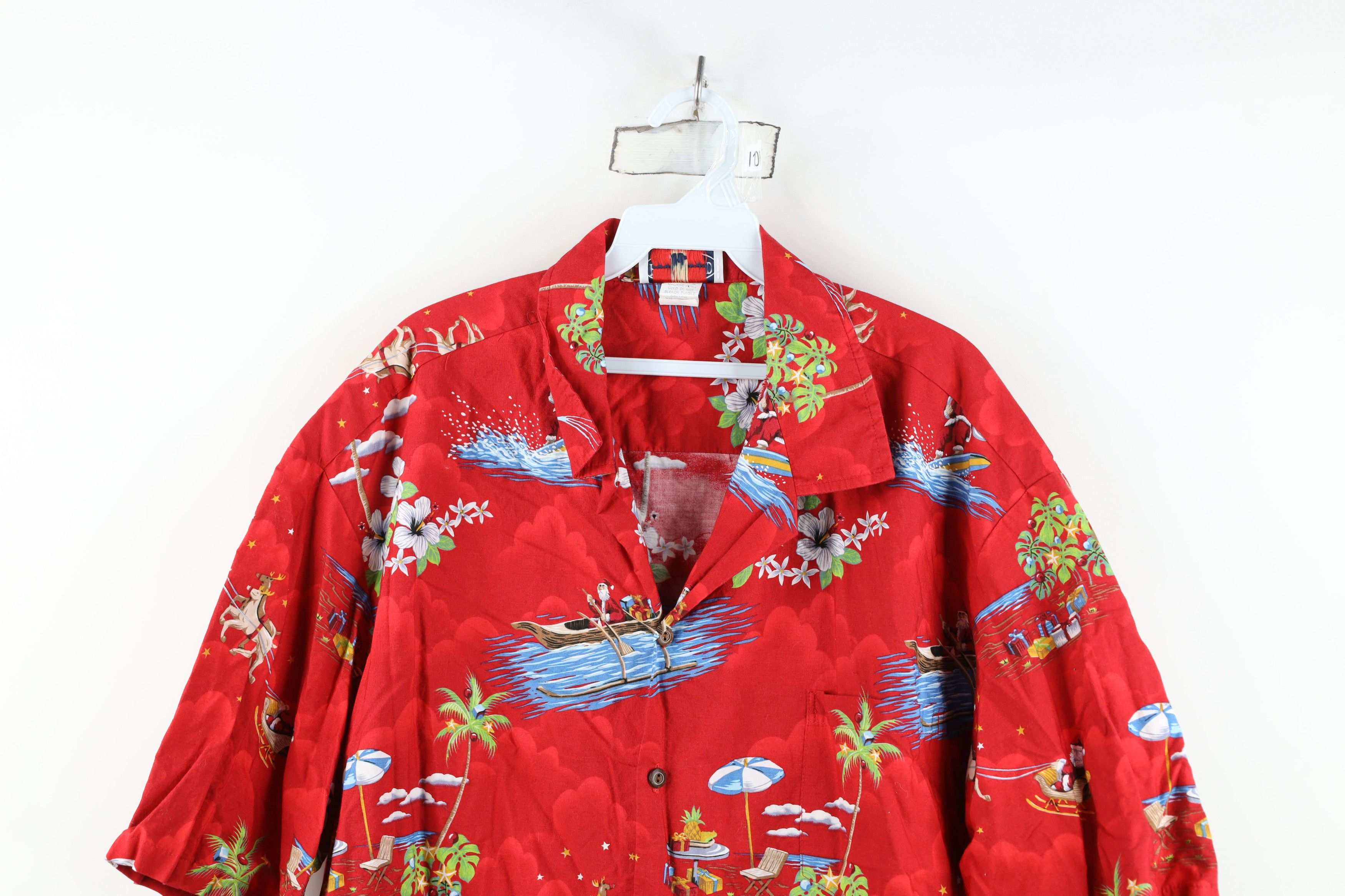 Vintage Vintage 90s Streetwear Claus Hawaiian Button Shirt USA Size US XXL / EU 58 / 5 - 2 Thumbnail