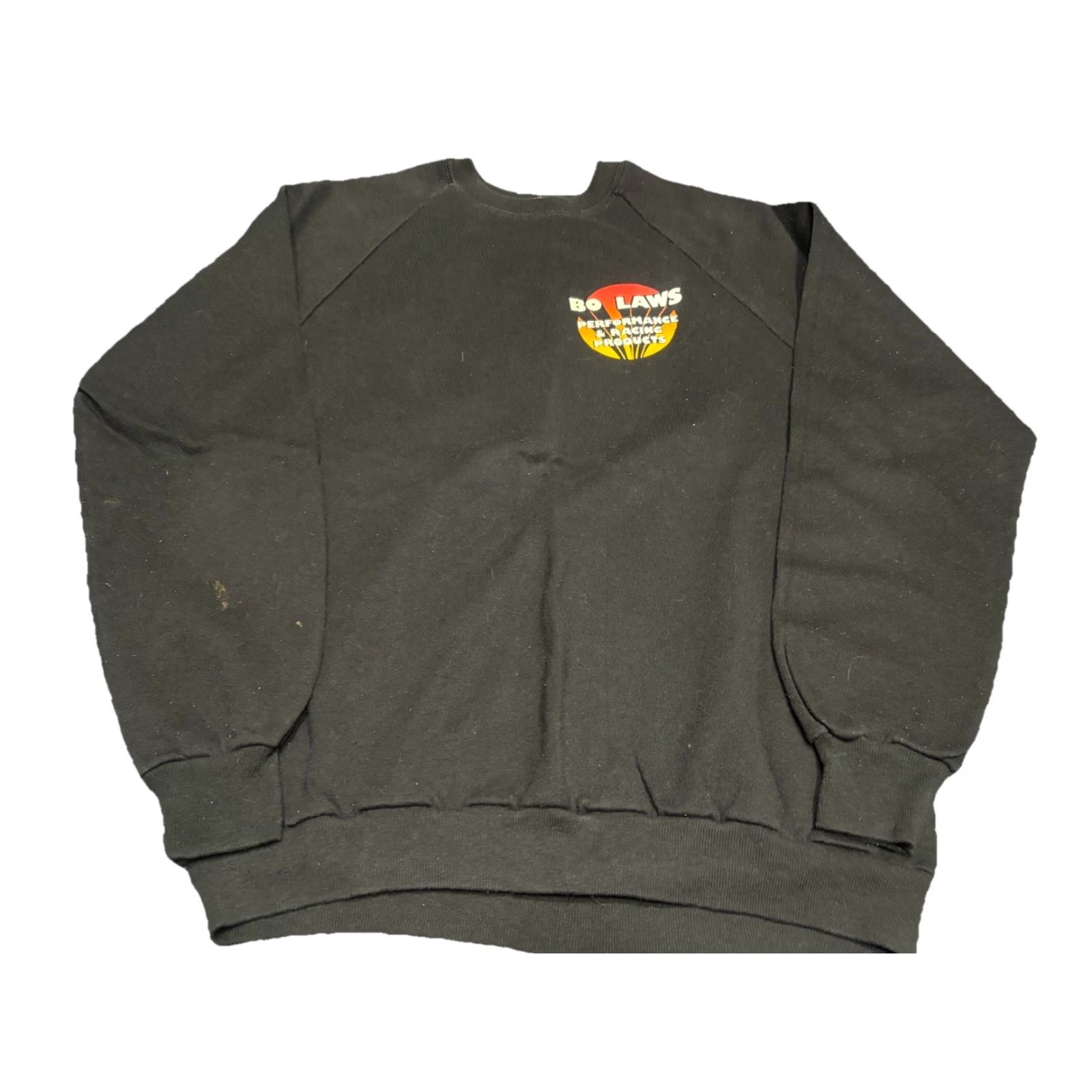 Hanes VINTAGE Hanes Sweatshirt Mens M Black Raglan Pullover Crew Neck USA 80s J4 Size US M / EU 48-50 / 2 - 2 Thumbnail