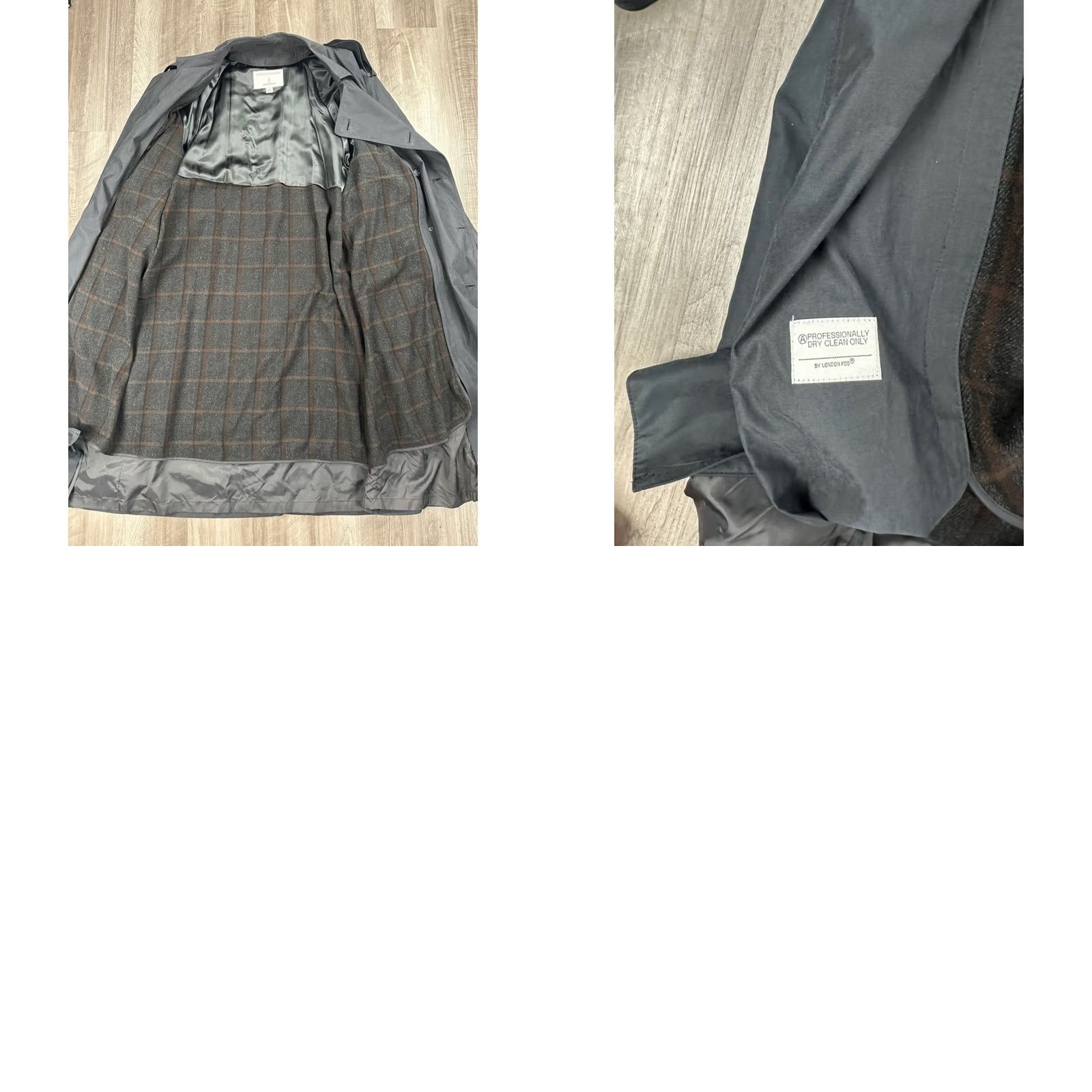 London Fog VINTAGE London Fog Trench Coat Mens 44 Regular Black 44R 31 Hem 45 Total Length 24 Sleeve Length Size US S / EU 44-46 / 1 - 8 Thumbnail