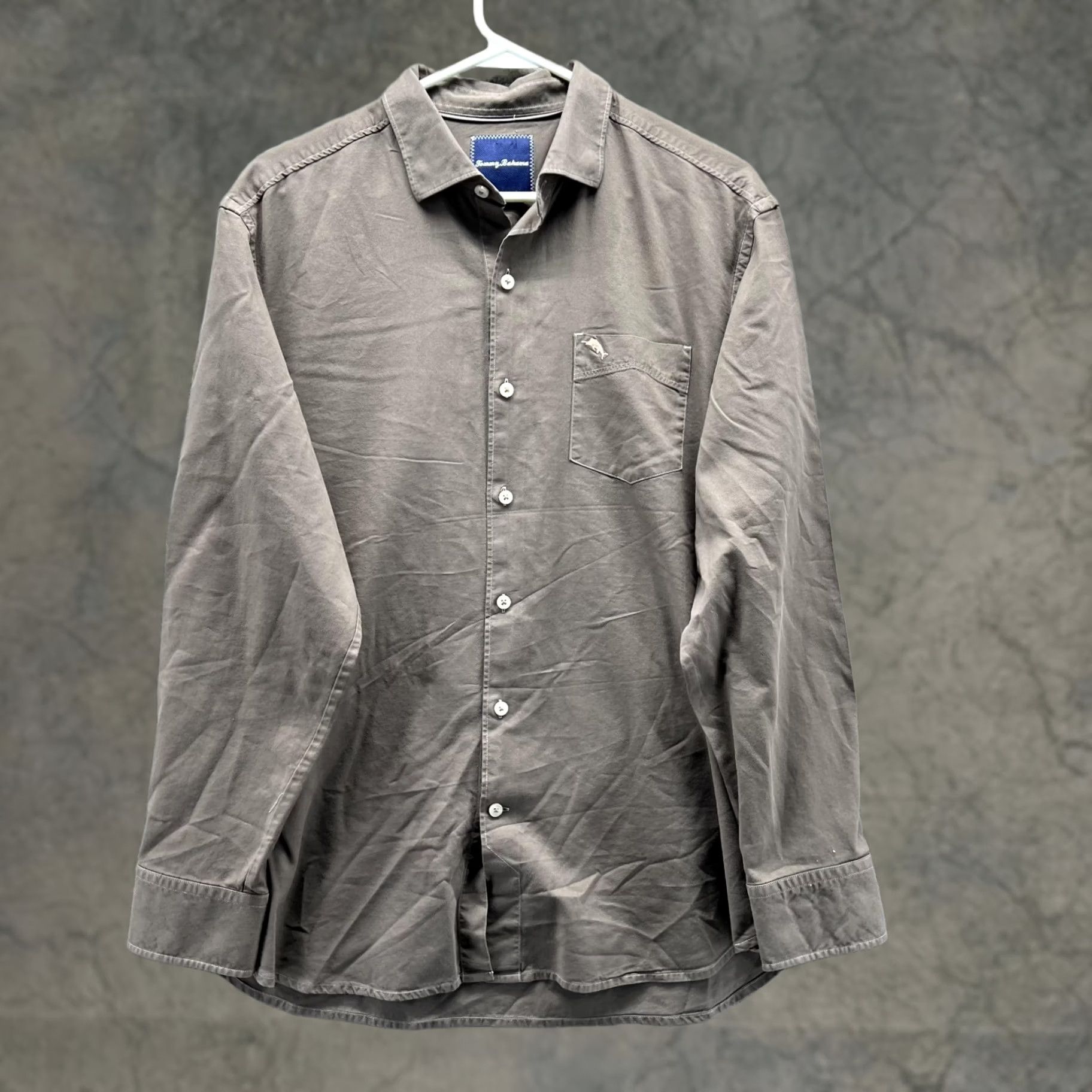 Tommy Bahama Tommy Bahama Shirt Men Medium Beige Silk Cotton Button-Down Casual Dresswear 42 Chest Regular Long Sleeve Size US M / EU 48-50 / 2 - 1 Thumbnail