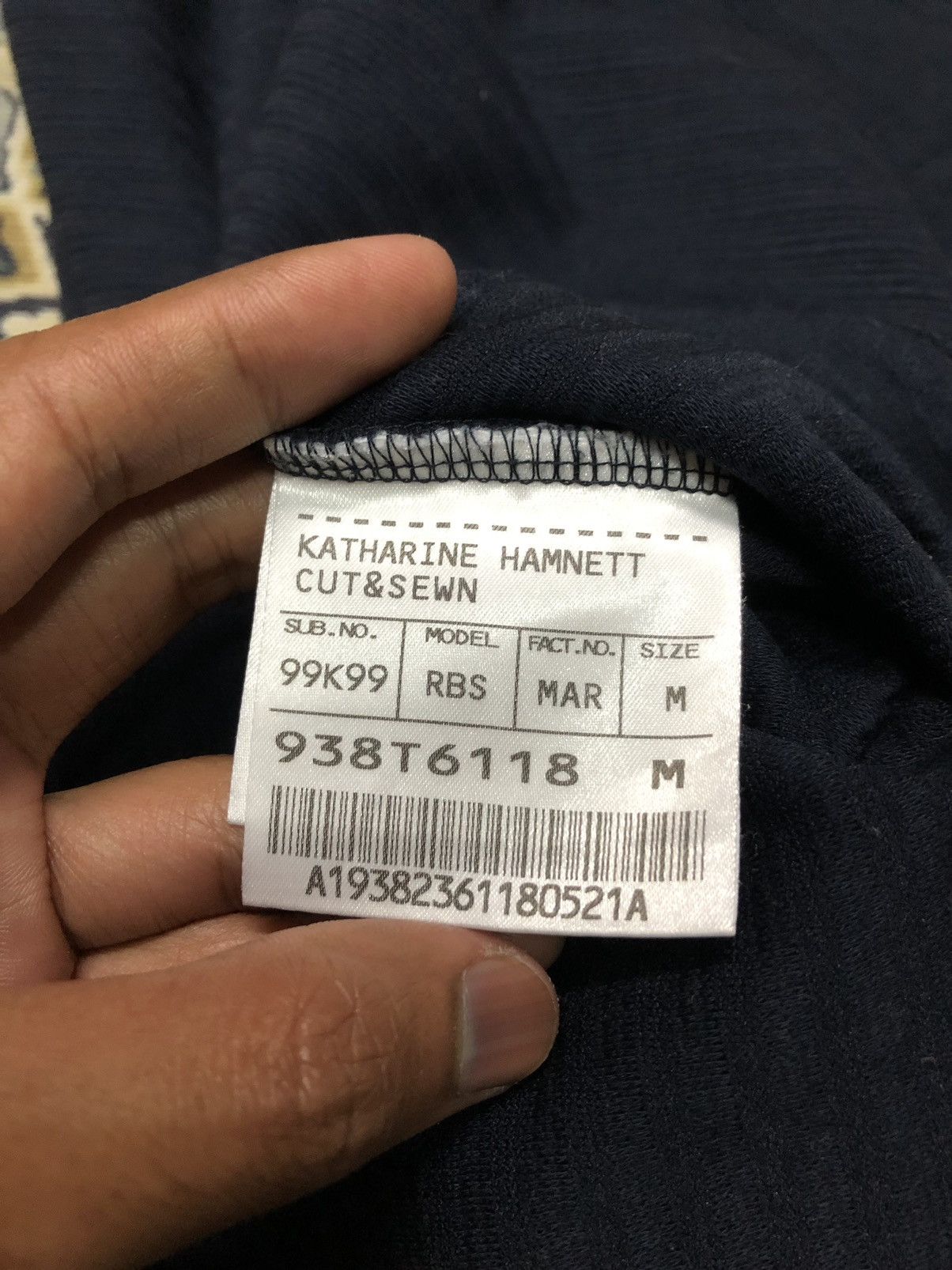 Katharine Hamnett London PLAIN BLUE TSHIRT Size US M / EU 48-50 / 2 - 5 Thumbnail