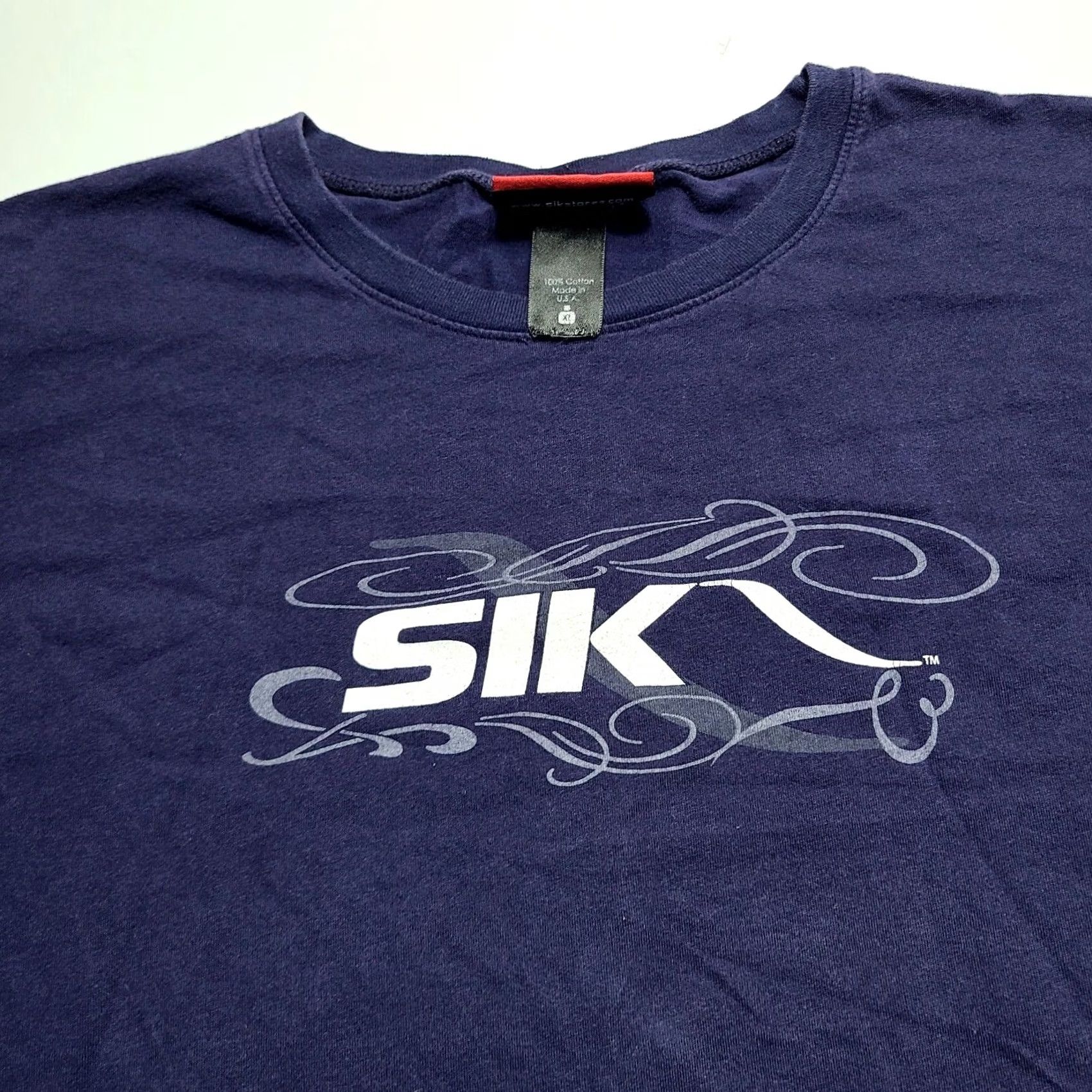 Vintage VINTAGE SIK T-Shirt XL Blue Y2K Cyber Grunge Beach Surfer Longsleeve Mens Size US XL / EU 56 / 4 - 2 Thumbnail