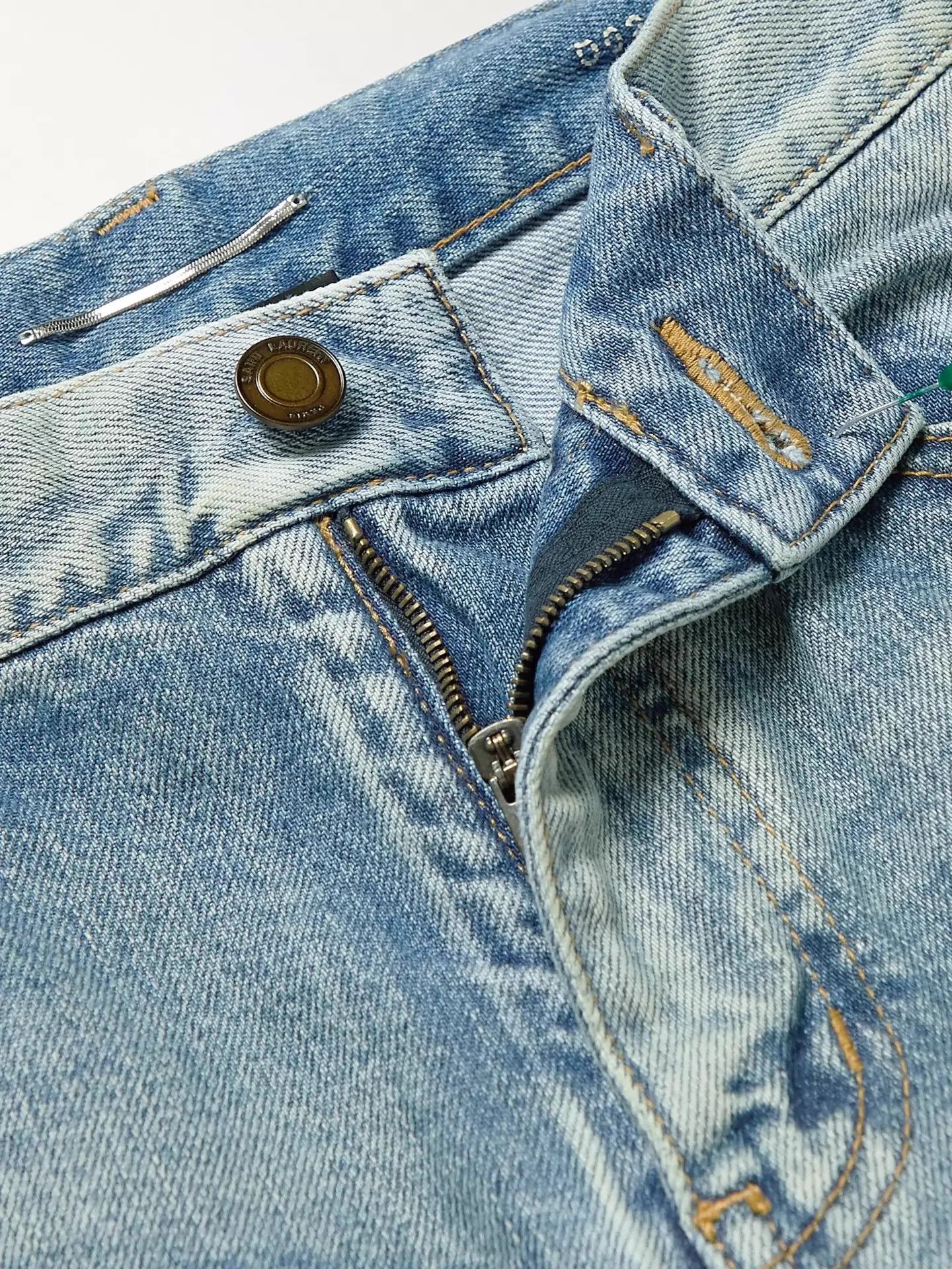 Saint Laurent Paris Saint Laurent D02 SK Skinny Jeans 4568 Ripped Side 27-36 Size US 27 - 4 Thumbnail