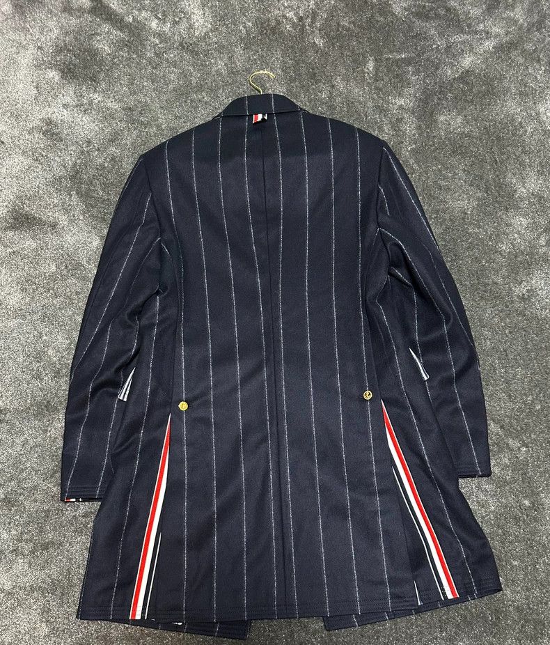 Thom Browne Thom Browne size0 Blue flannel suit and woolen overcoat Size 34S - 6 Thumbnail