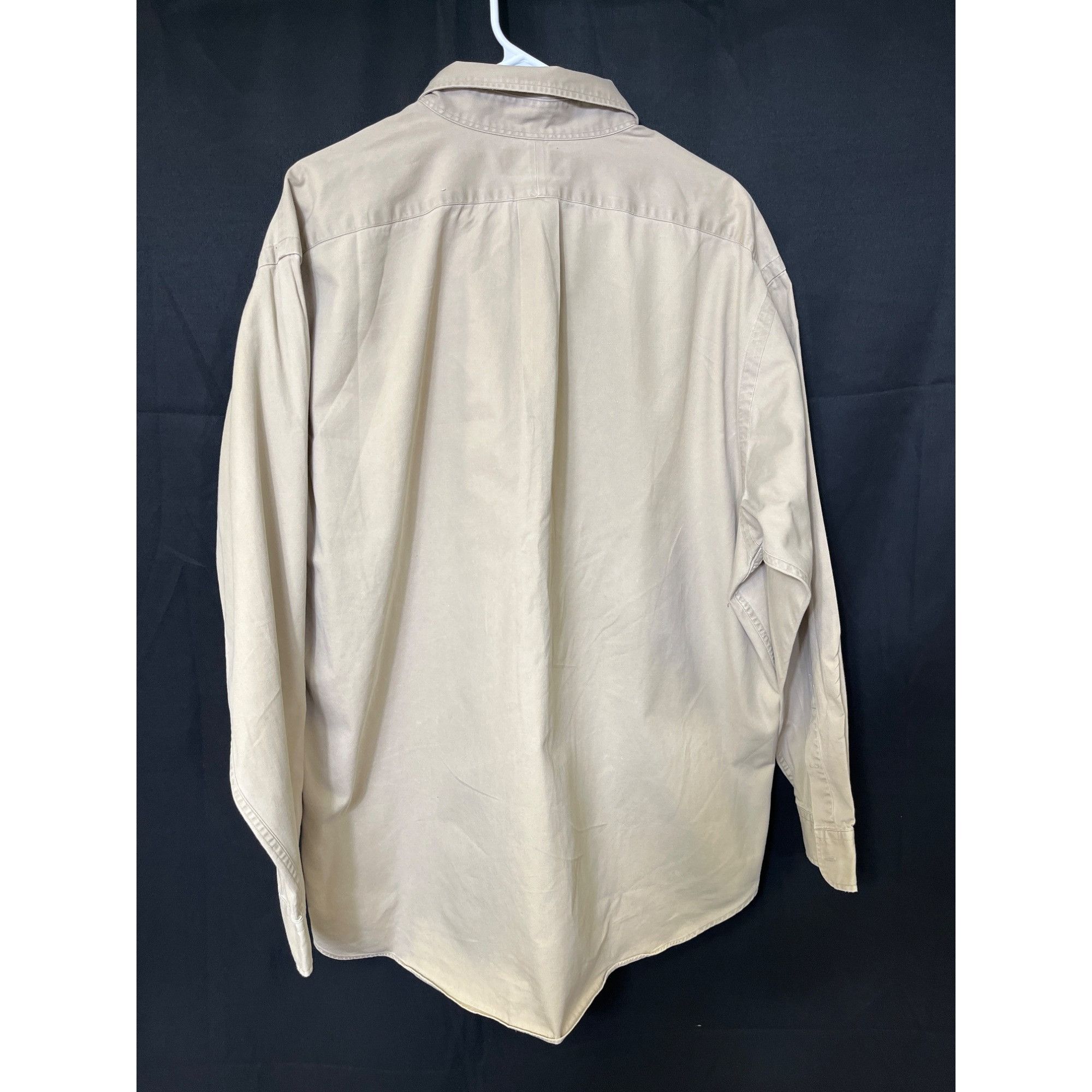 Ralph Lauren Ralph Lauren SKU 7778 Mens Classic Beige Button Down Long Sl Size US XL / EU 56 / 4 - 2 Thumbnail