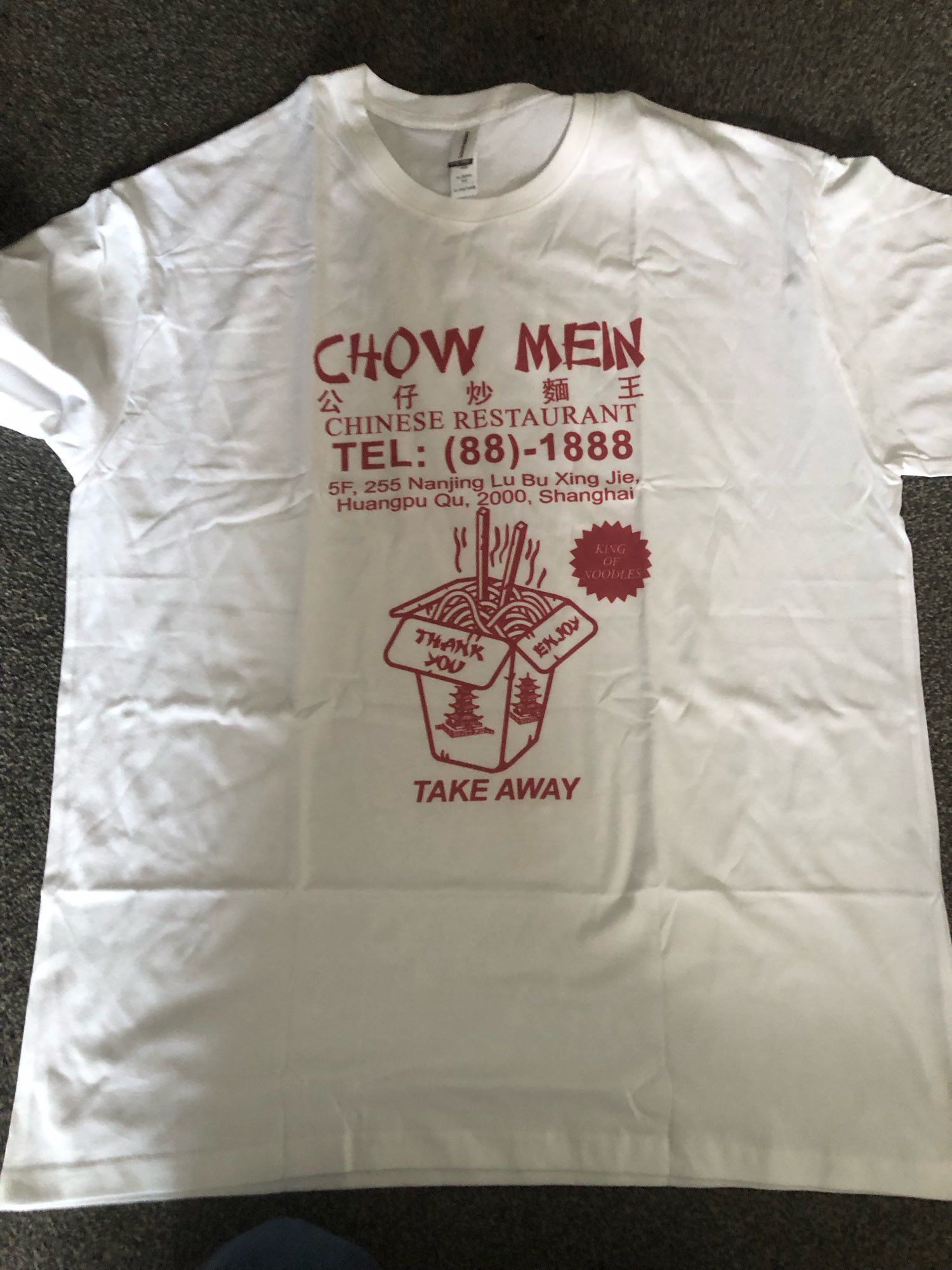 Japanese Brand Chow Mein Noodle Cute Chinese Food Tee Size US XXL / EU 58 / 5 - 1 Thumbnail