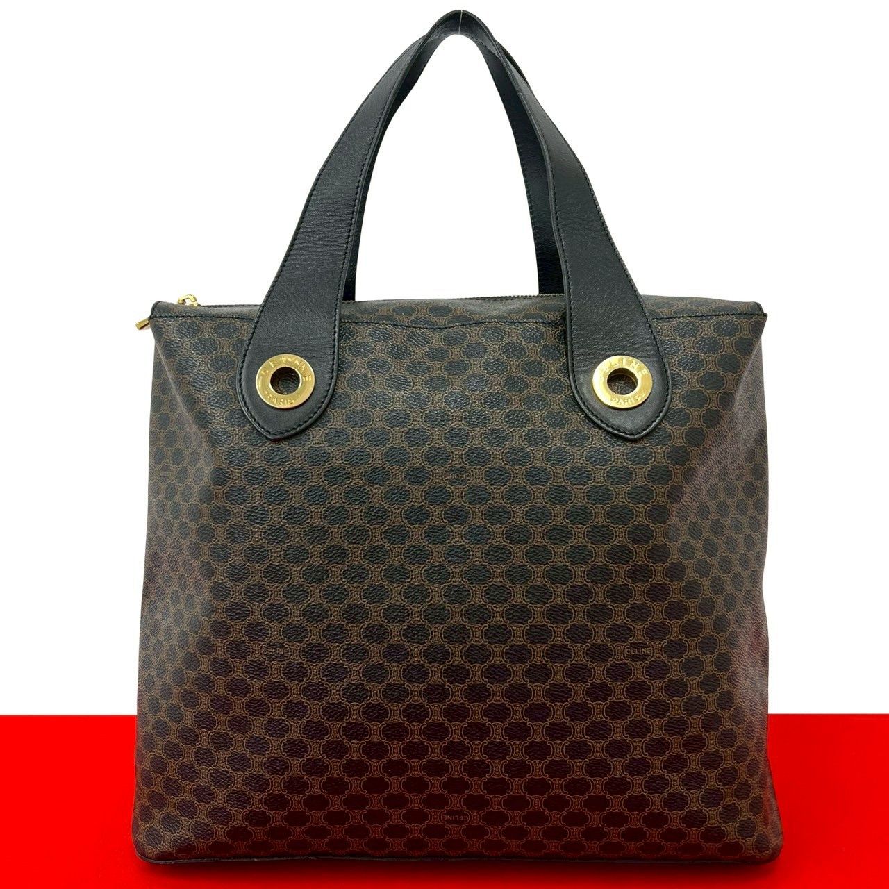 Celine Celine Celine Macadam Triomphe Leather Tote Bag Leather Tote Bag DUTY FREE for USA Size ONE SIZE - 1 Thumbnail