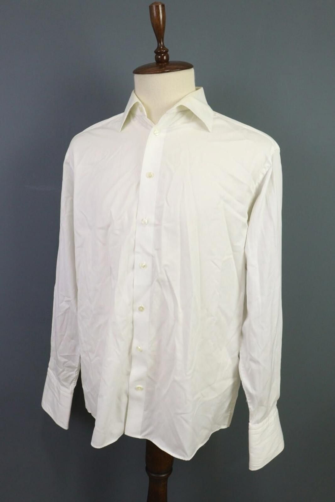 Eton Eton White Cotton Collared Down Dress Shirt Size 43 Size 38R - 5 Thumbnail