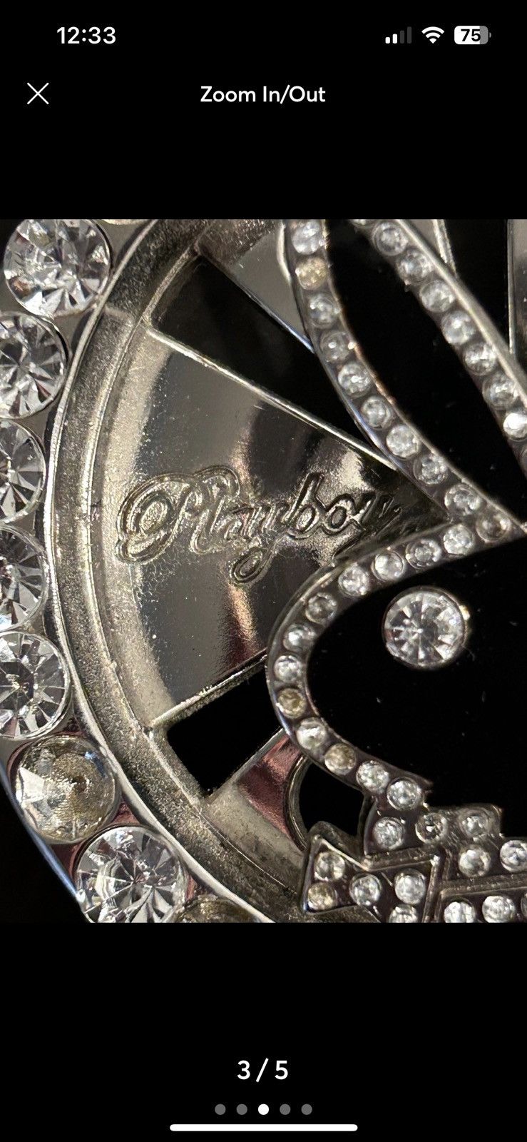 Playboy VINTAGE PLAYBOY RHINESTONE SPINNING BELT Size ONE SIZE - 3 Thumbnail