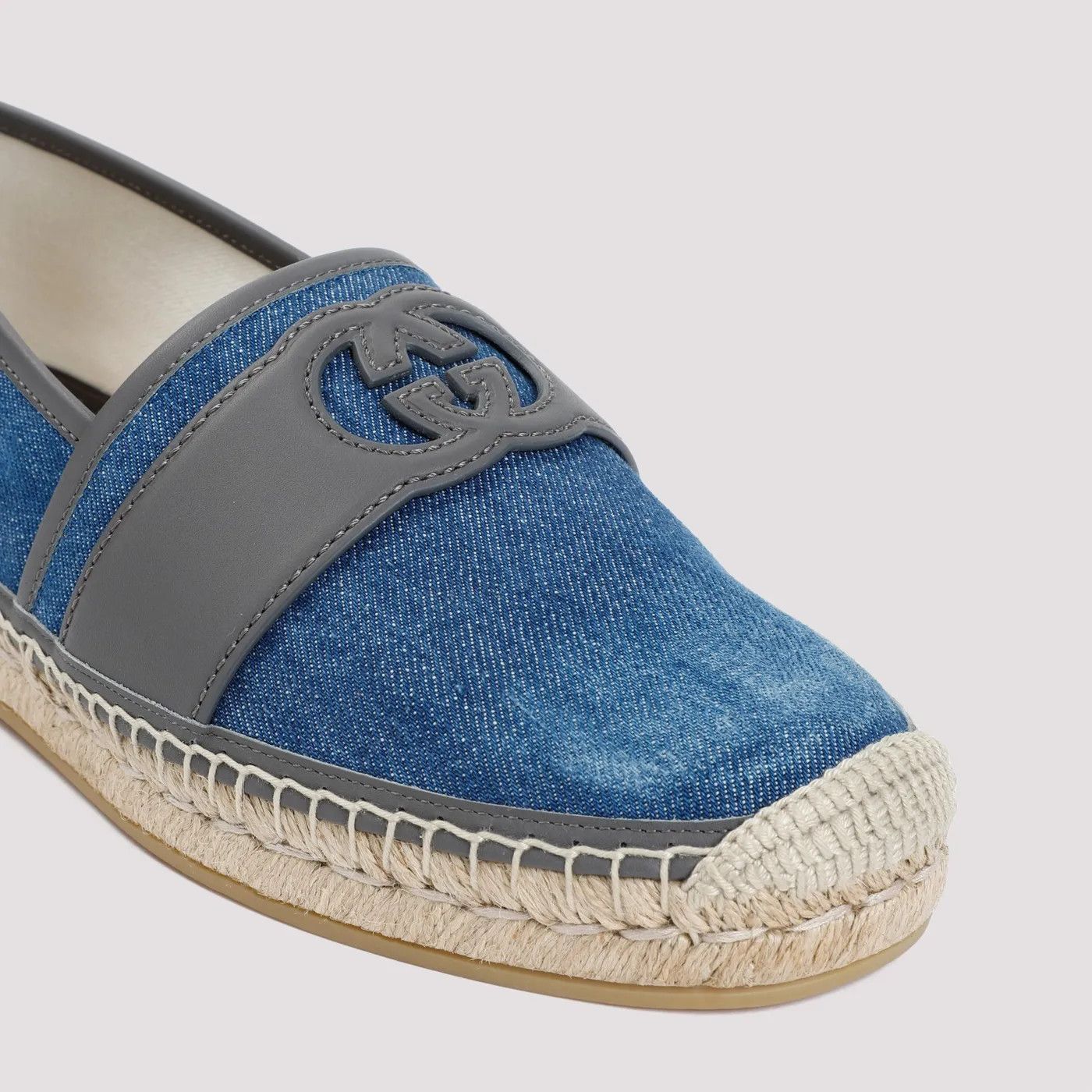 Gucci o1mt1gz0225 Espadrilles With Interlocking G in Blue/Grey Size US 7 / EU 40 - 3 Thumbnail