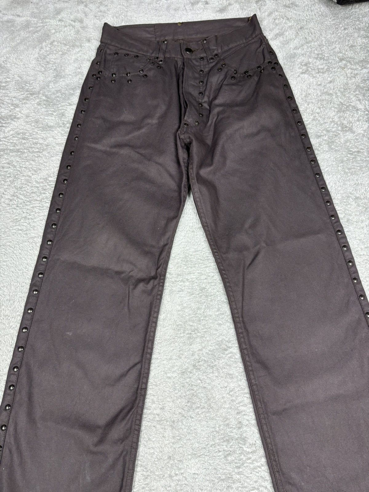 Designer × Japanese Brand × Yoshiyuki Konishi Yoshiyuki Konishi Stud Wax Pants. S0374 Size US 27 - 3 Thumbnail